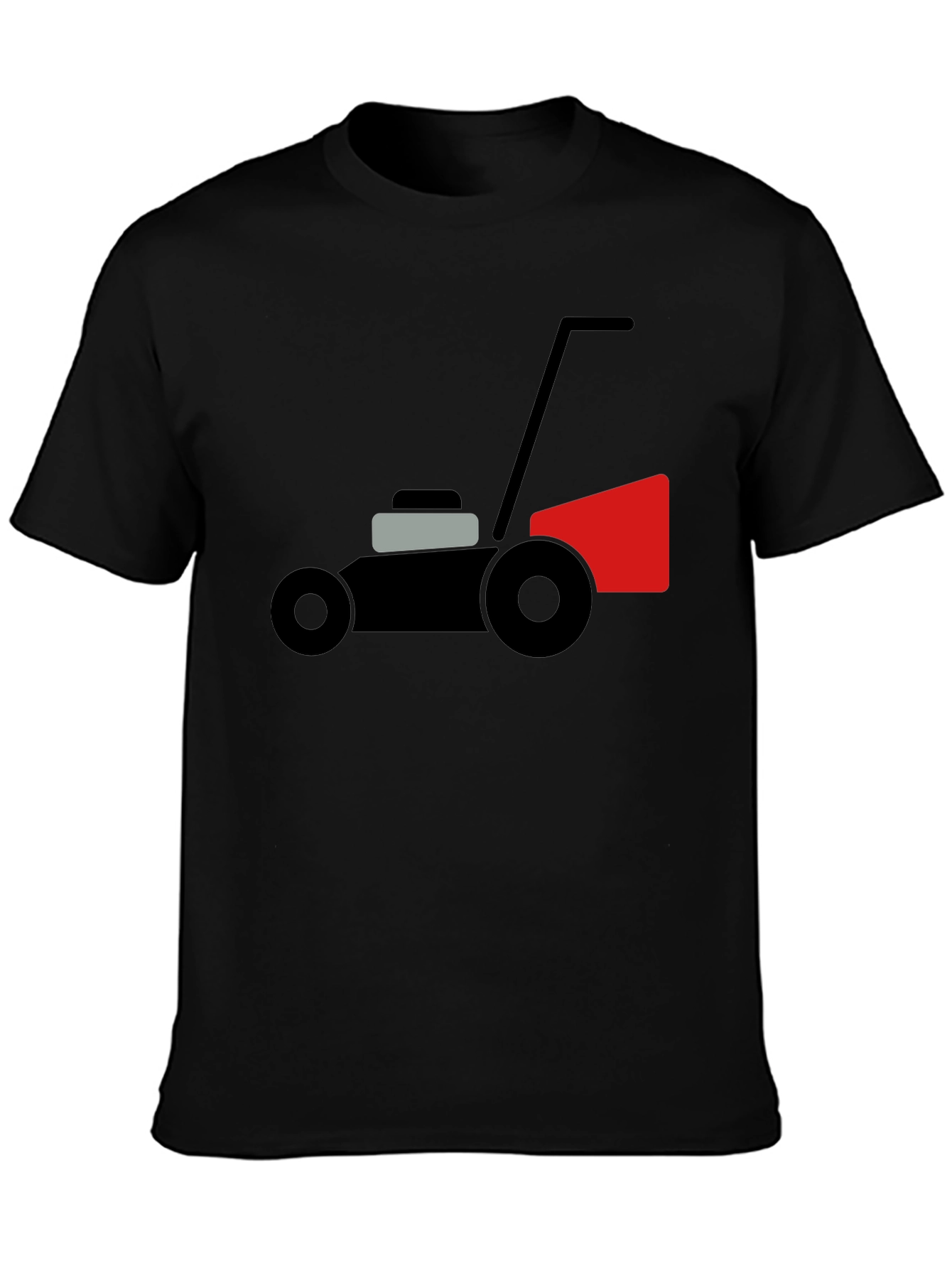 Black Lawn Mower Graphic Tee - Black Cotton Comfort view 3