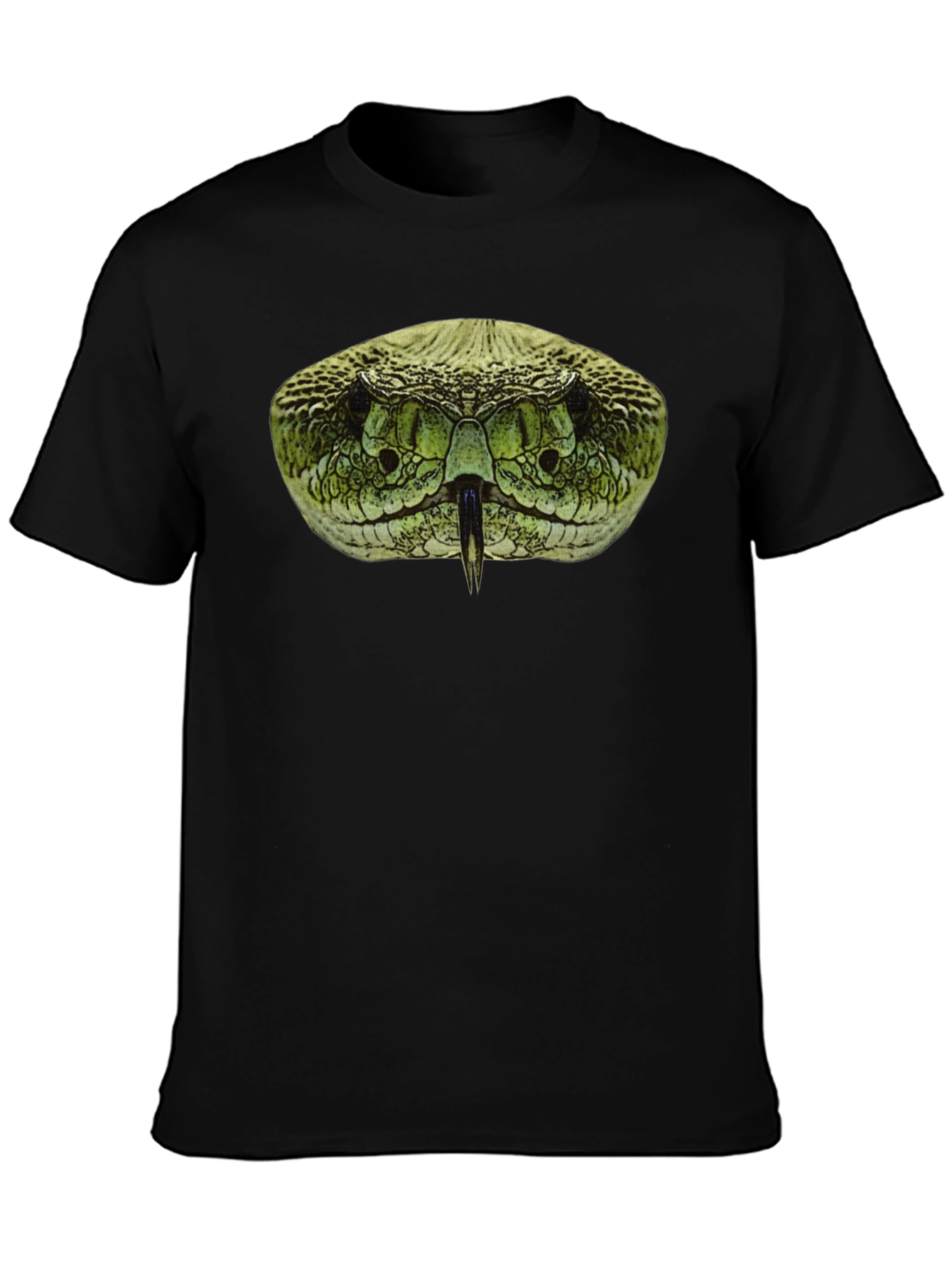 Black Rattlesnake T-Shirt - Bold Snake Head Graphic Tee view 3