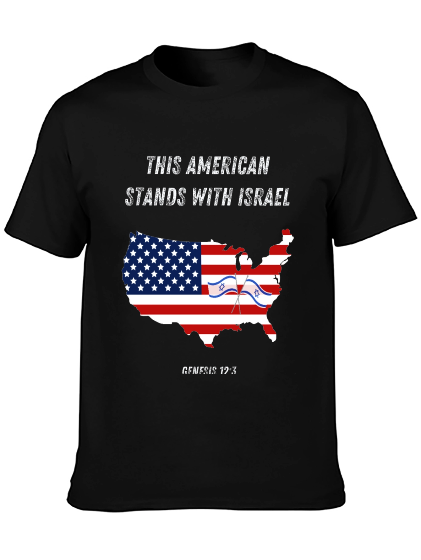 American Stands with Israel T-Shirt - 3