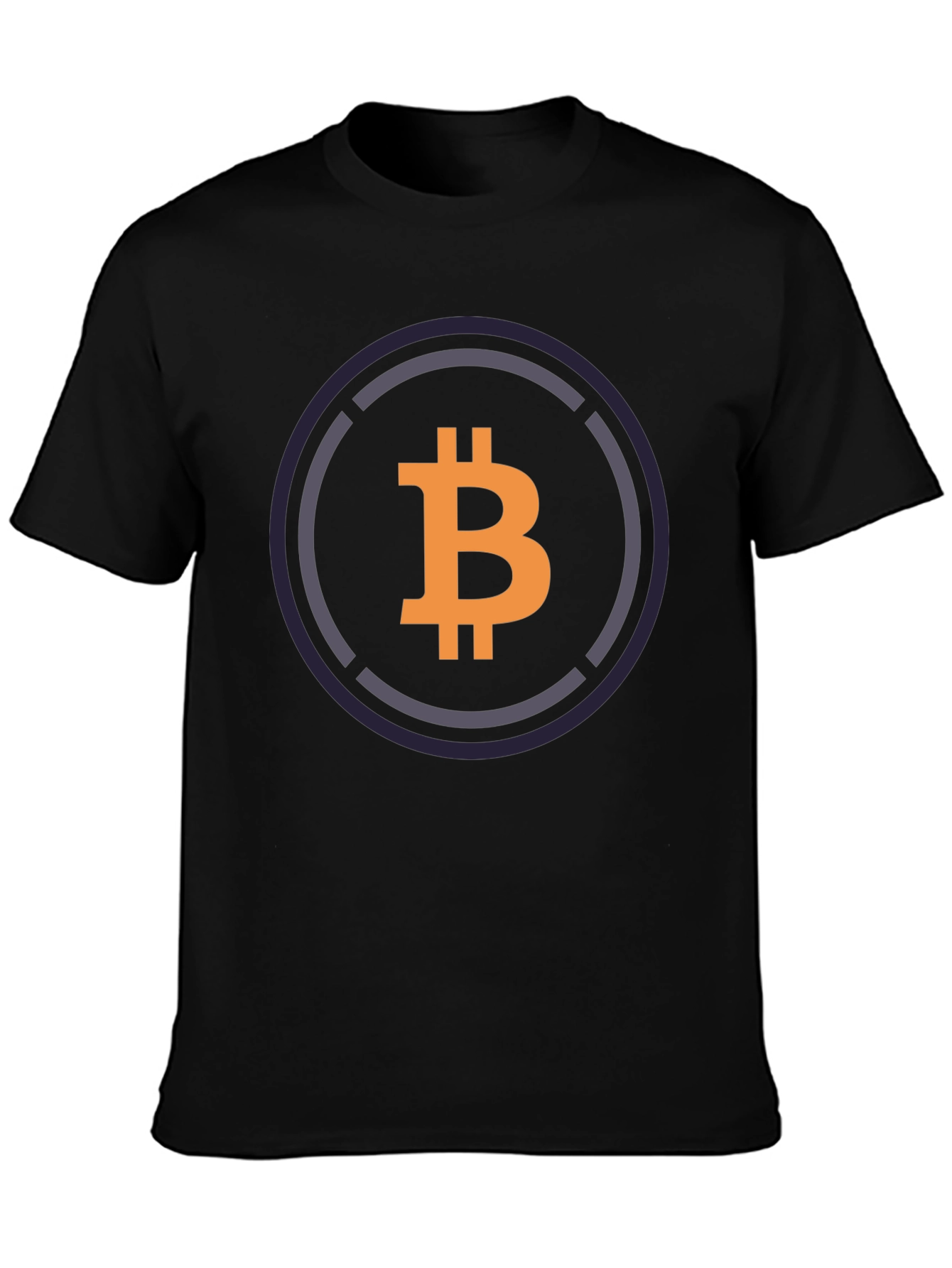 Black Bitcoin Logo Black T-Shirt - Crypto Currency Tee view 3
