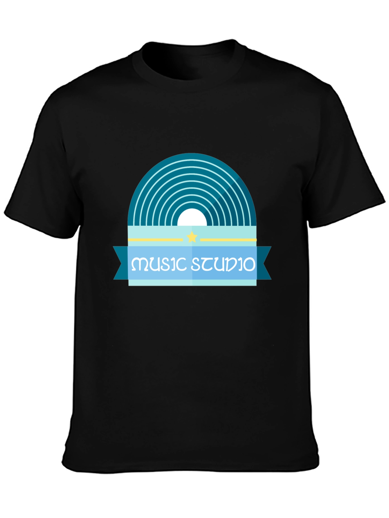 Black Music Studio Graphic Tee - Retro Style view 3