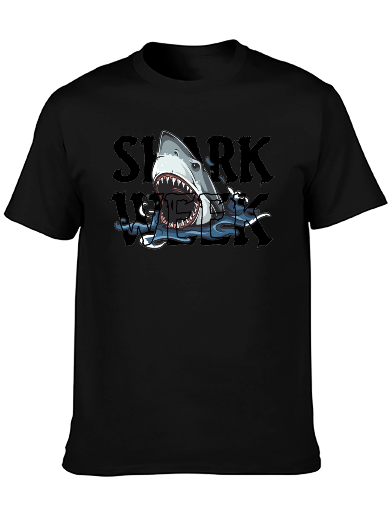 Black Shark Week Graphic Print Tee view 3