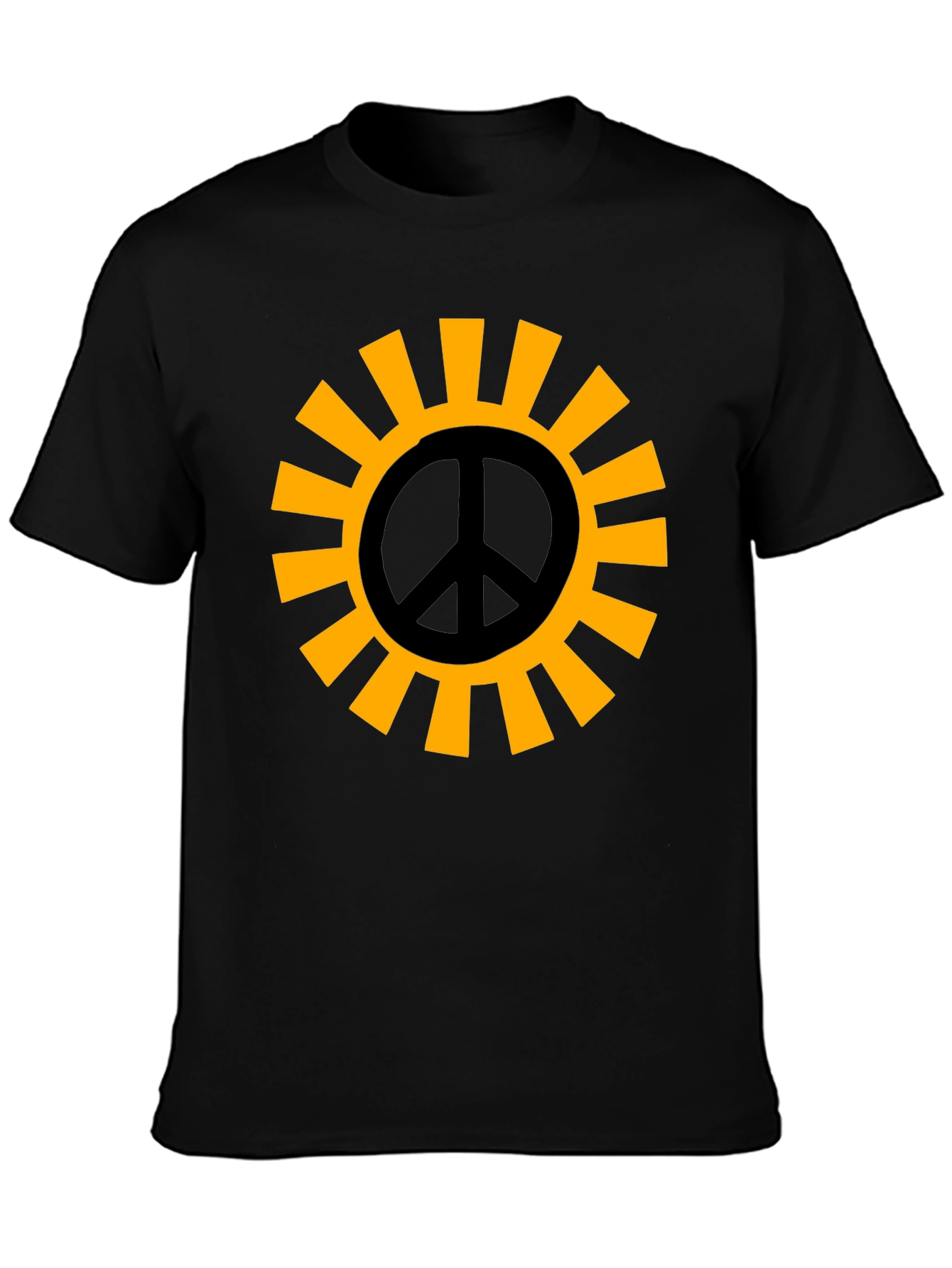 Black Peace Sun Graphic T-Shirt view 3