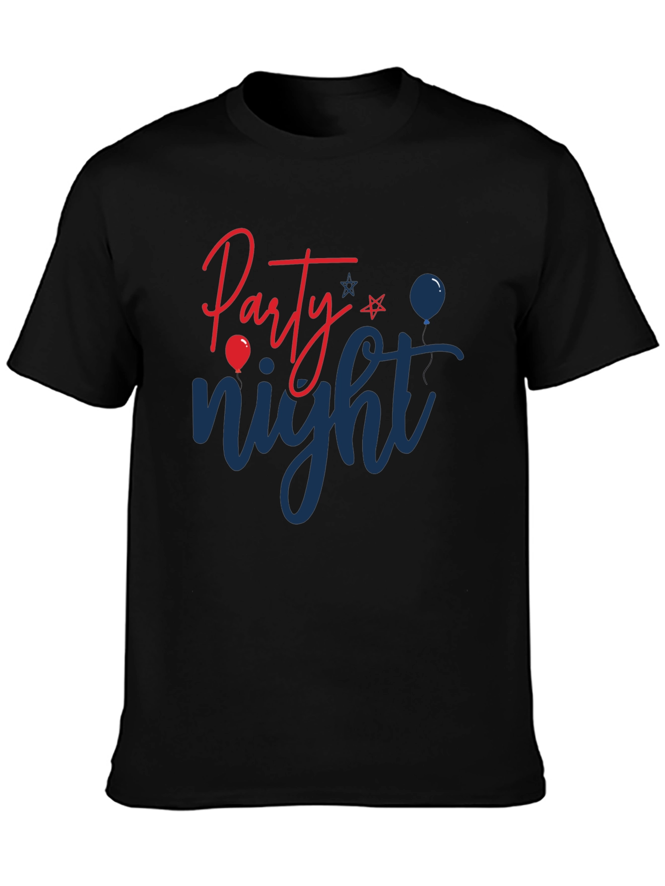 Black Party Night Graphic Print T-Shirt view 3