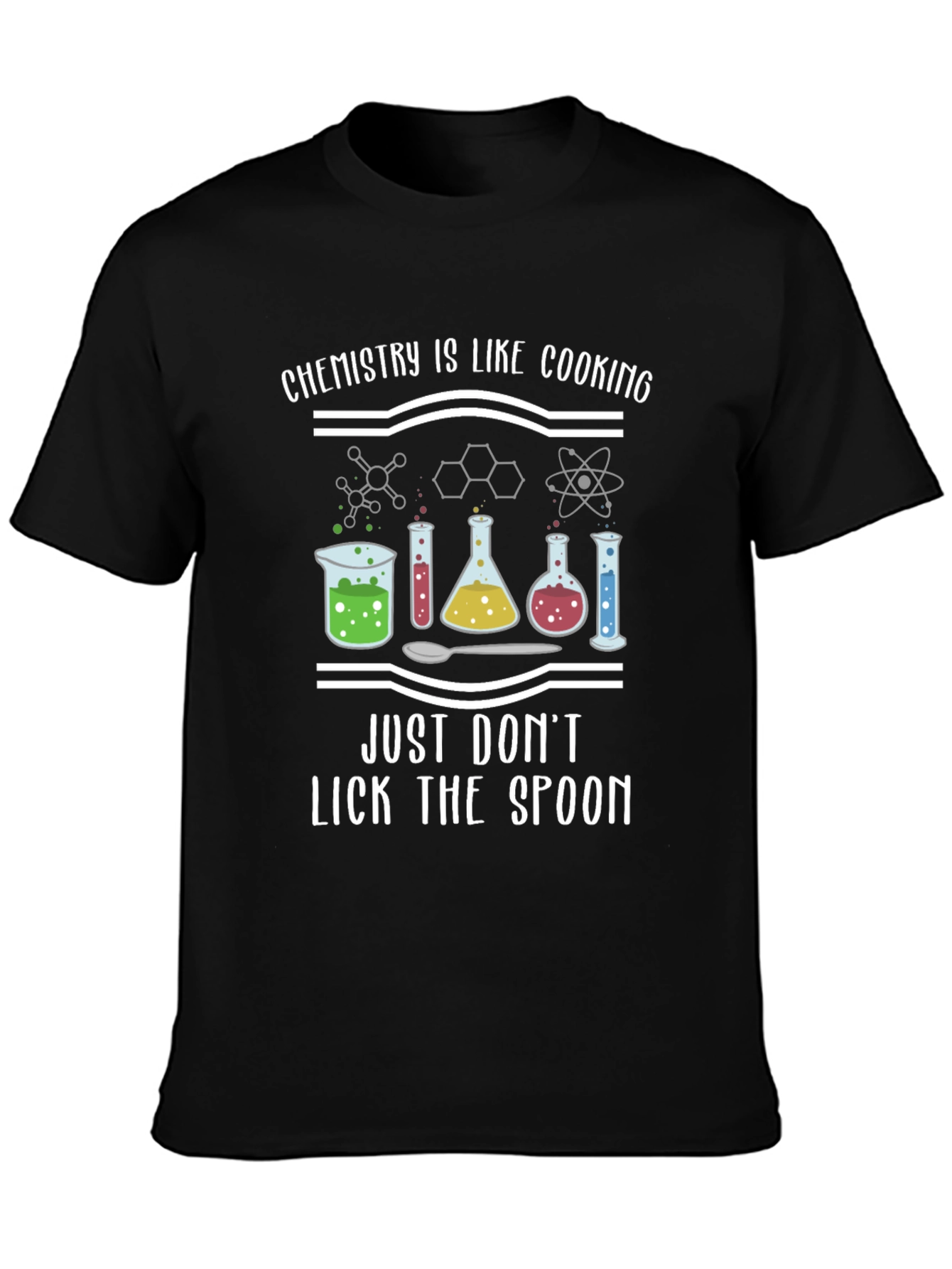 Black Chemistry Cooking T-Shirt - Funny Science Tee view 3