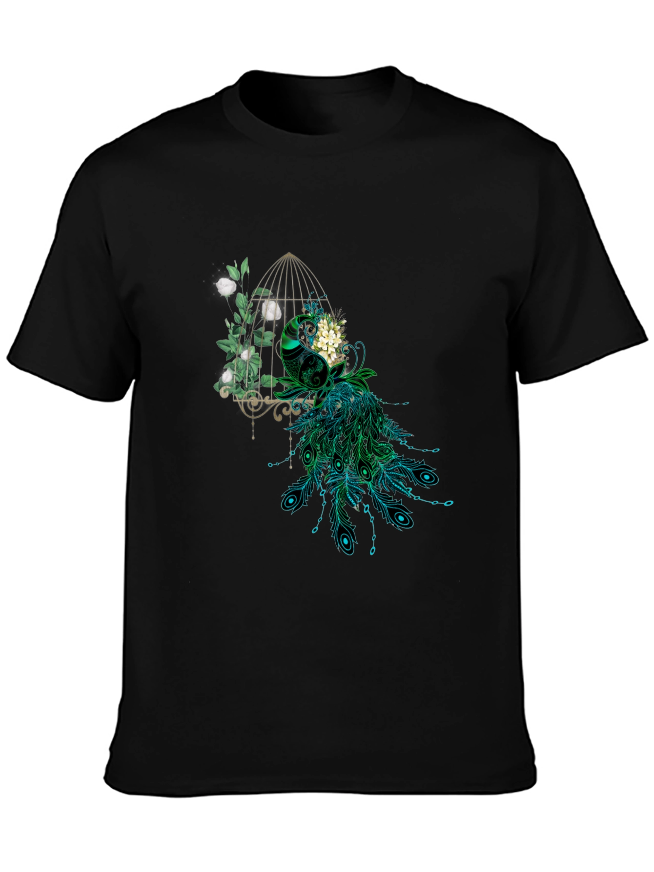 Peacock Cage Graphic T-Shirt - 3