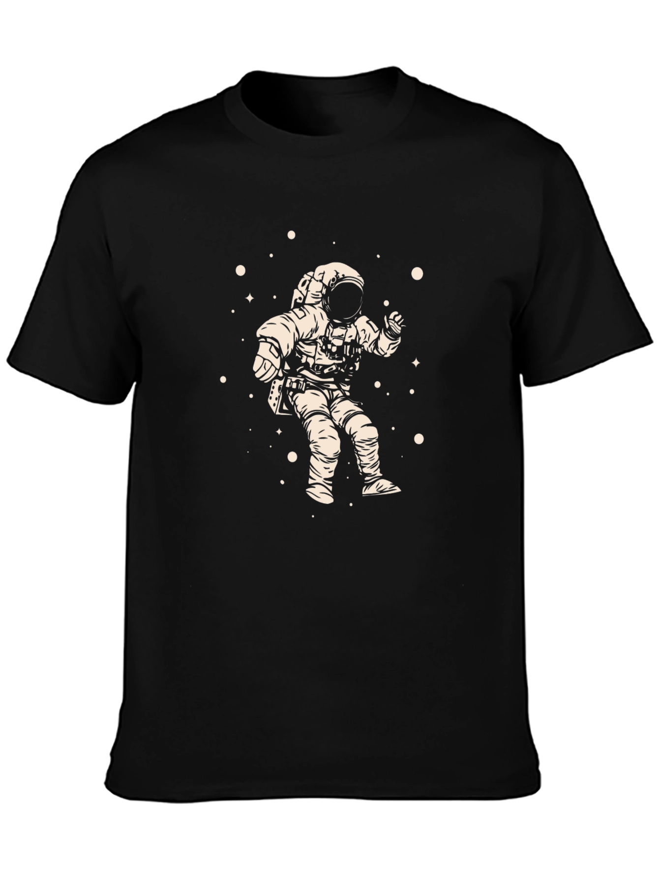 Black Astronaut Graphic Black Tee - Explore the Universe view 3
