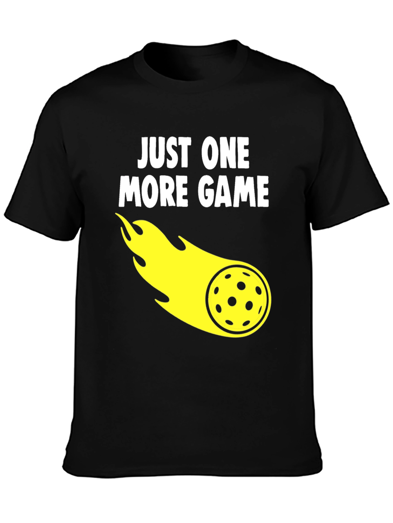 Black Just One More Game Pickleball T-Shirt view 3