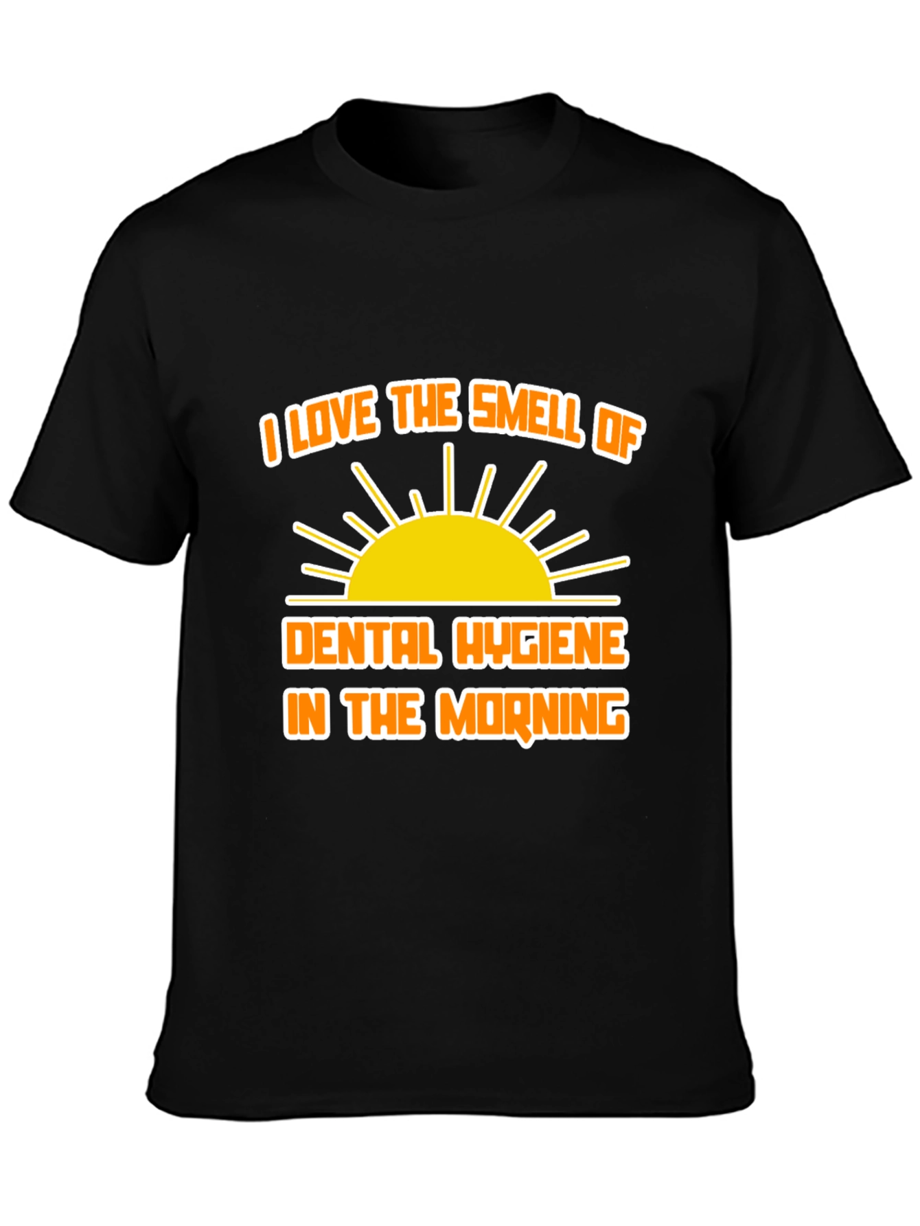 Black Dental Hygiene Morning Smell T-Shirt view 3