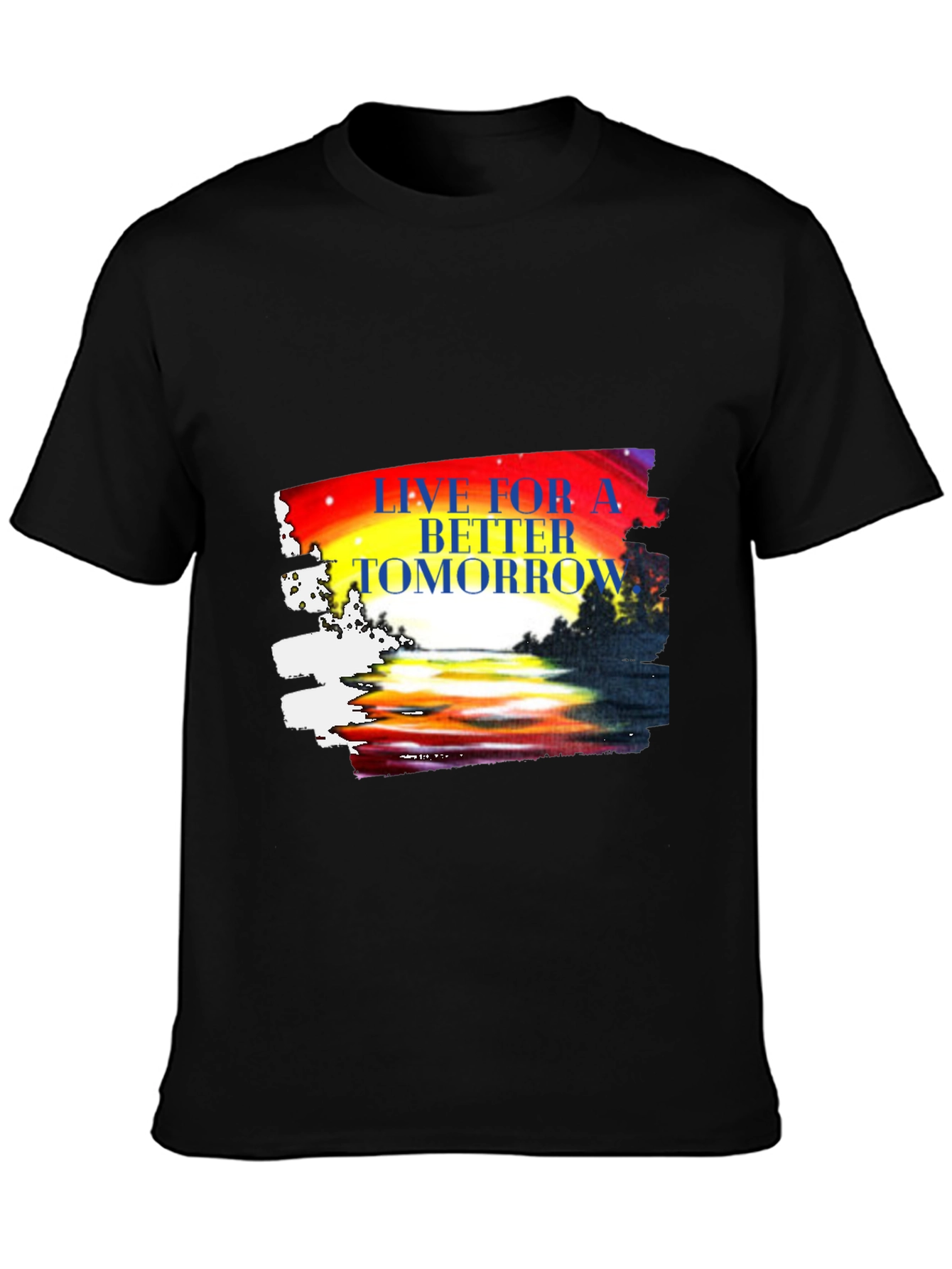 Black Live for a Better Tomorrow Graphic T-Shirt view 3