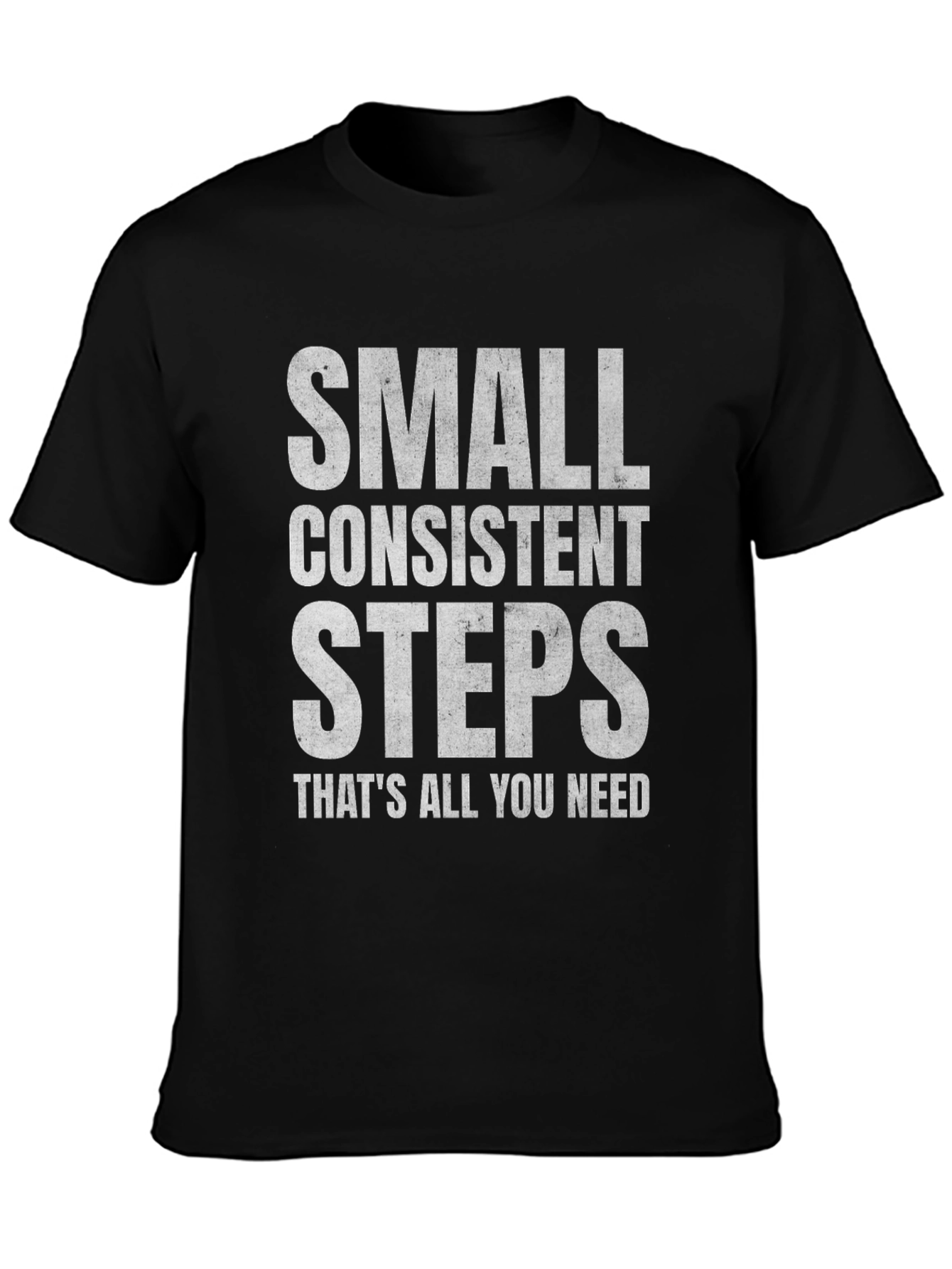 Black Small Consistent Steps Graphic Tee view 3
