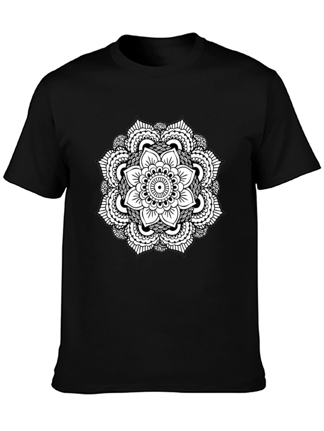 Black Black Mandala Graphic Tee view 3