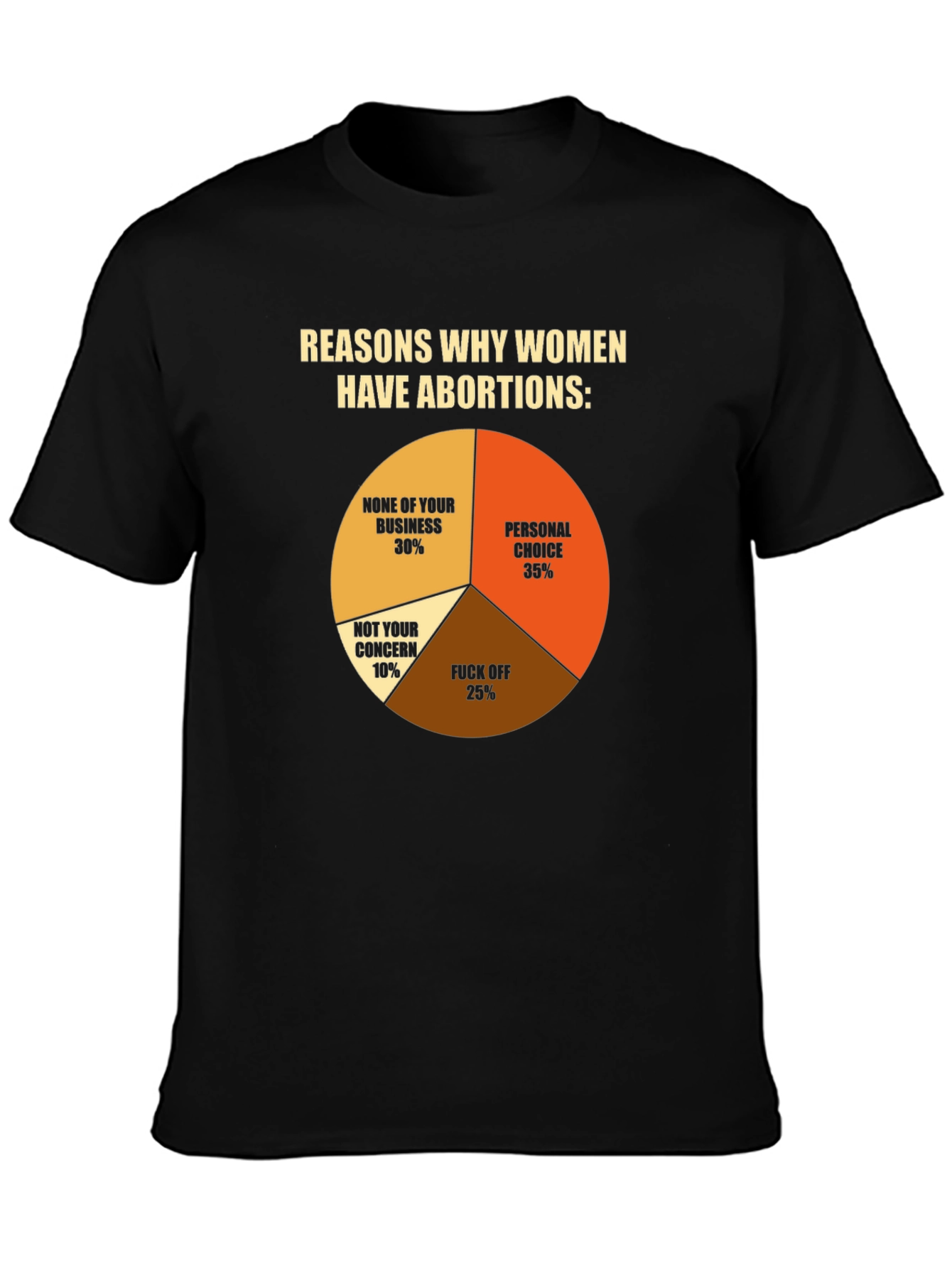 Black Reasons Why Women Have Abortions T-Shirt view 3