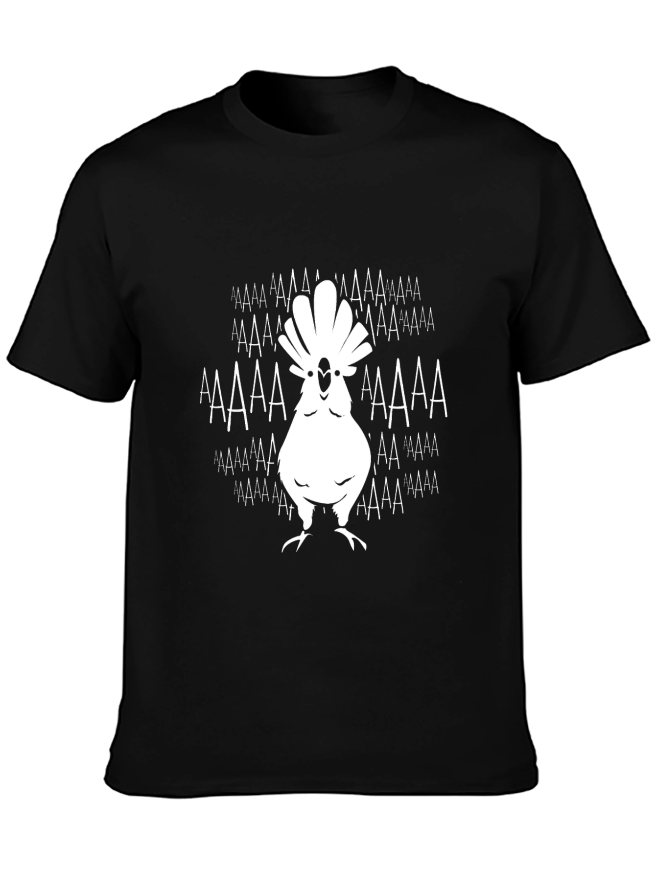 Black Cockatoo "AAAAAA" Graphic Print T-Shirt view 3