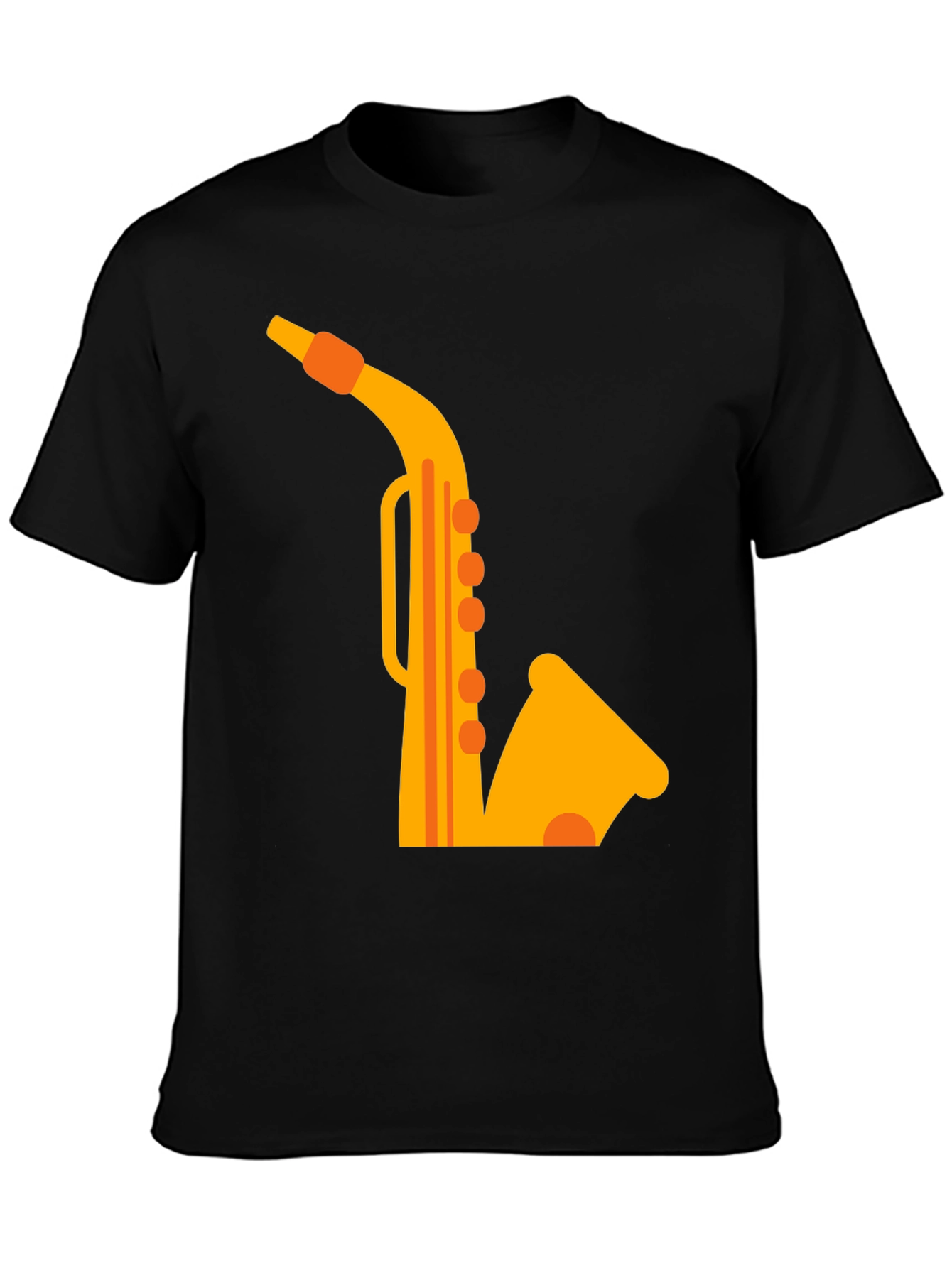 Black Black Saxophone Graphic Tee view 3