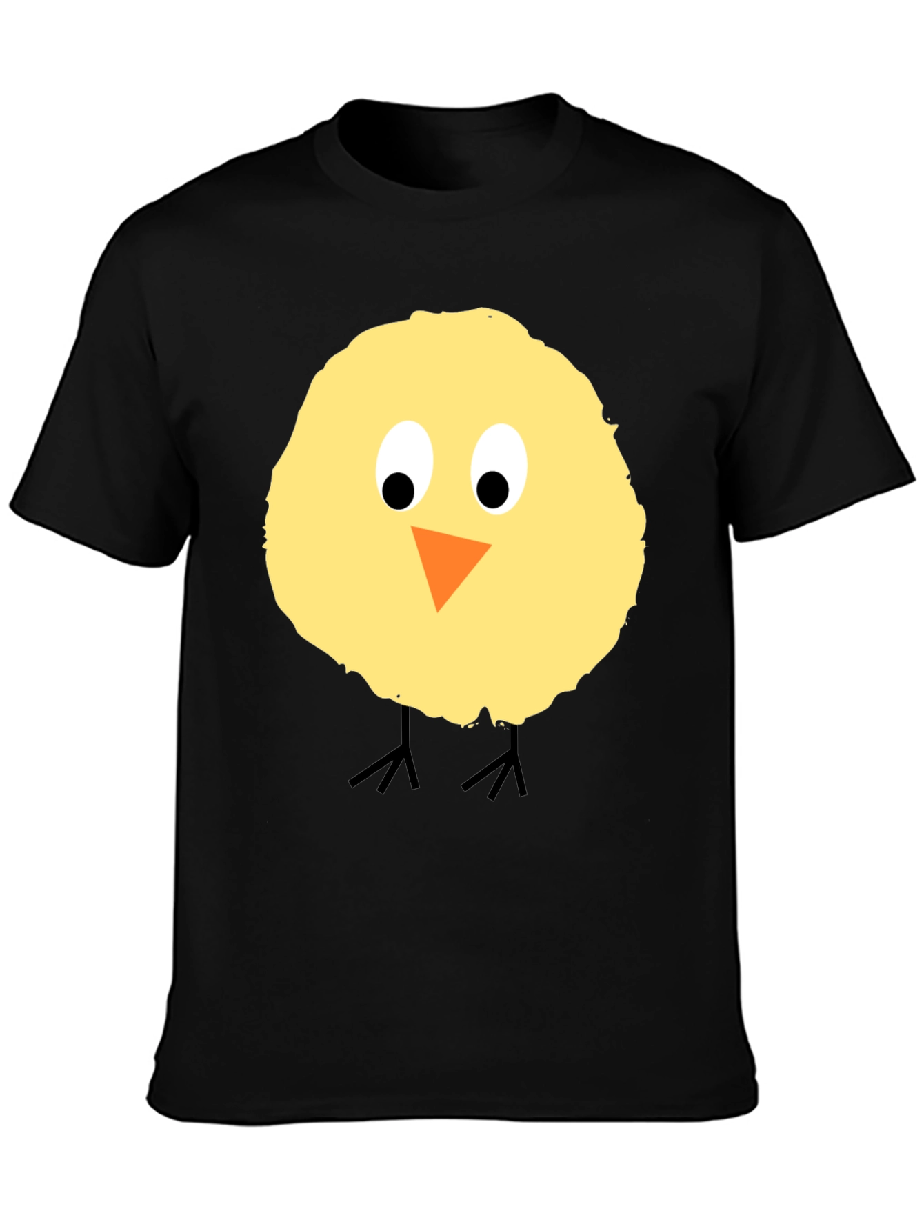 Black Cute Chick Graphic T-Shirt - Black Cotton Tee view 3