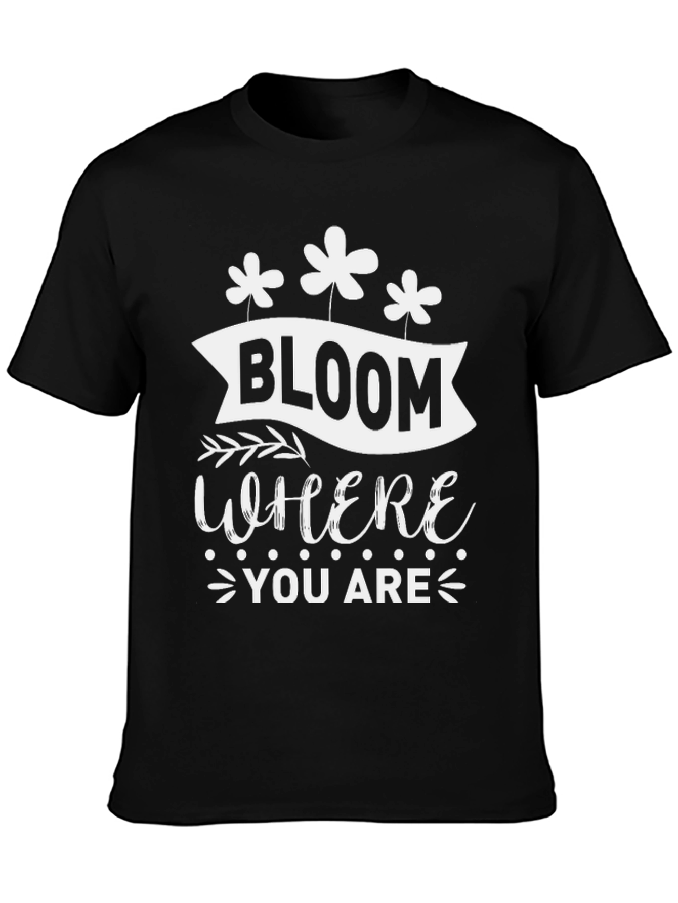Black Bloom Where You Are T-Shirt view 3