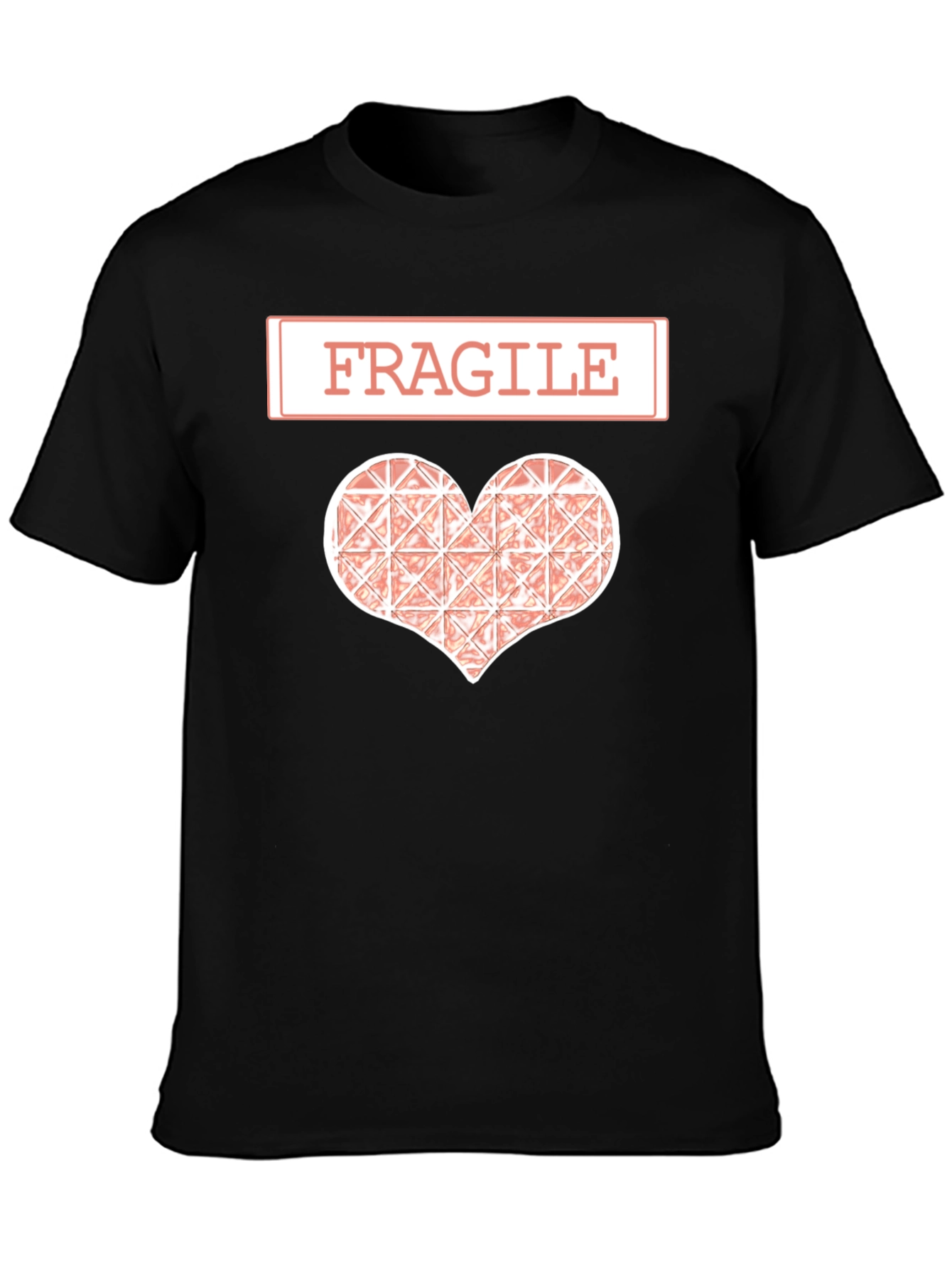 Black Fragile Heart Graphic Tee - Express Yourself! view 3