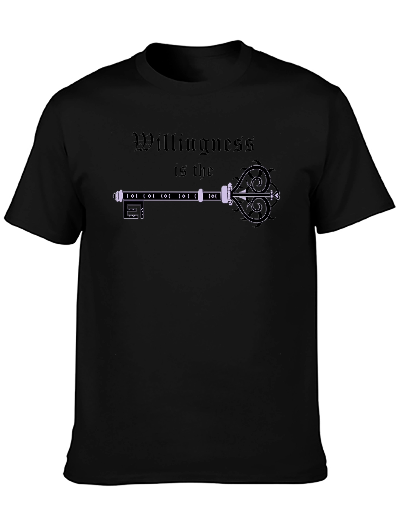 Black Willingness is Key Graphic T-Shirt view 3