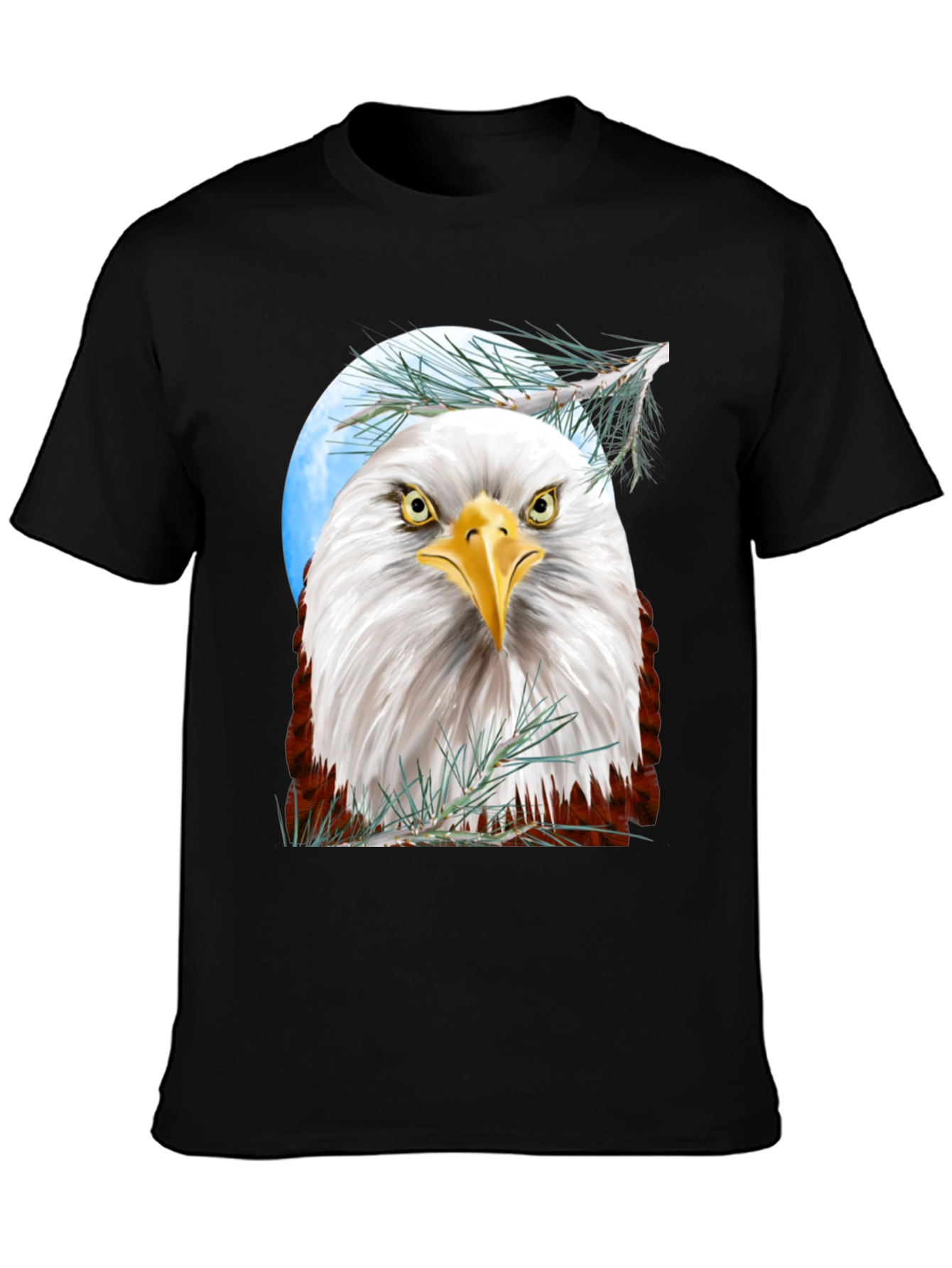 Black Bald Eagle Graphic T-Shirt - Patriotic Design view 3