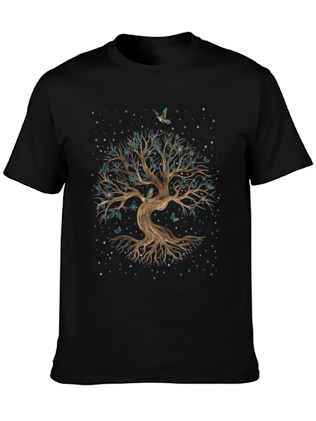 Black Enchanted Tree Graphic Tee - Nature Inspired Design view 3