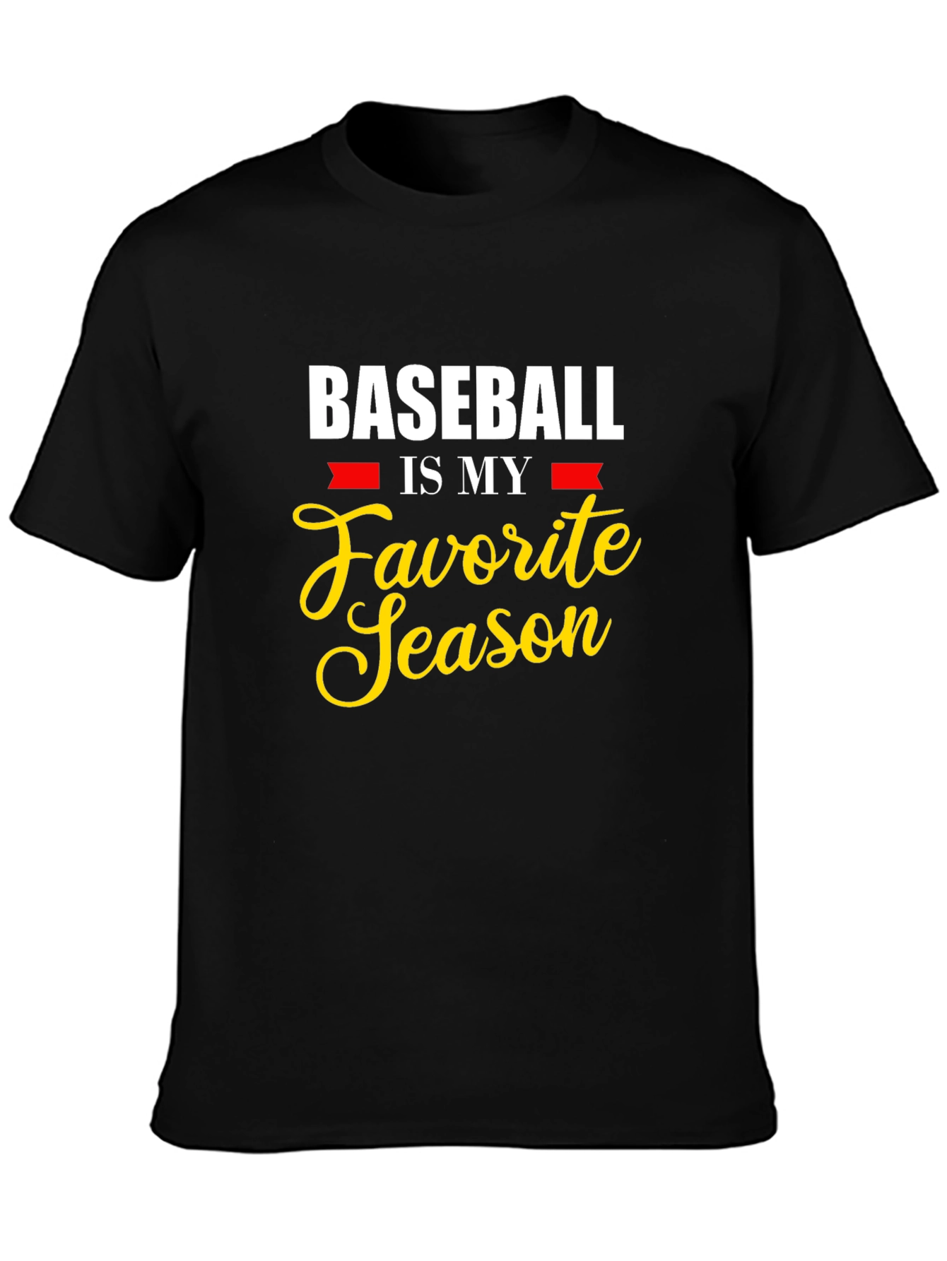 Black Baseball Is My Favorite Season Graphic Tee view 3