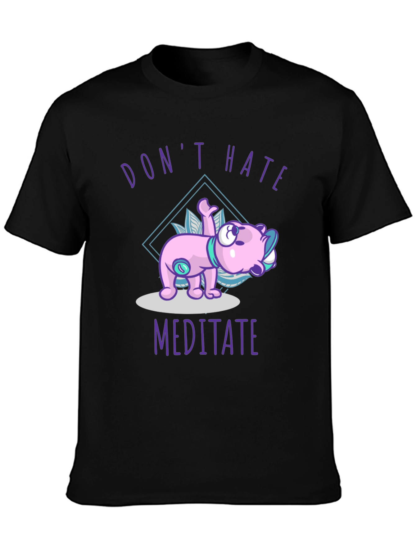 Black Don't Hate Meditate T-Shirt view 3