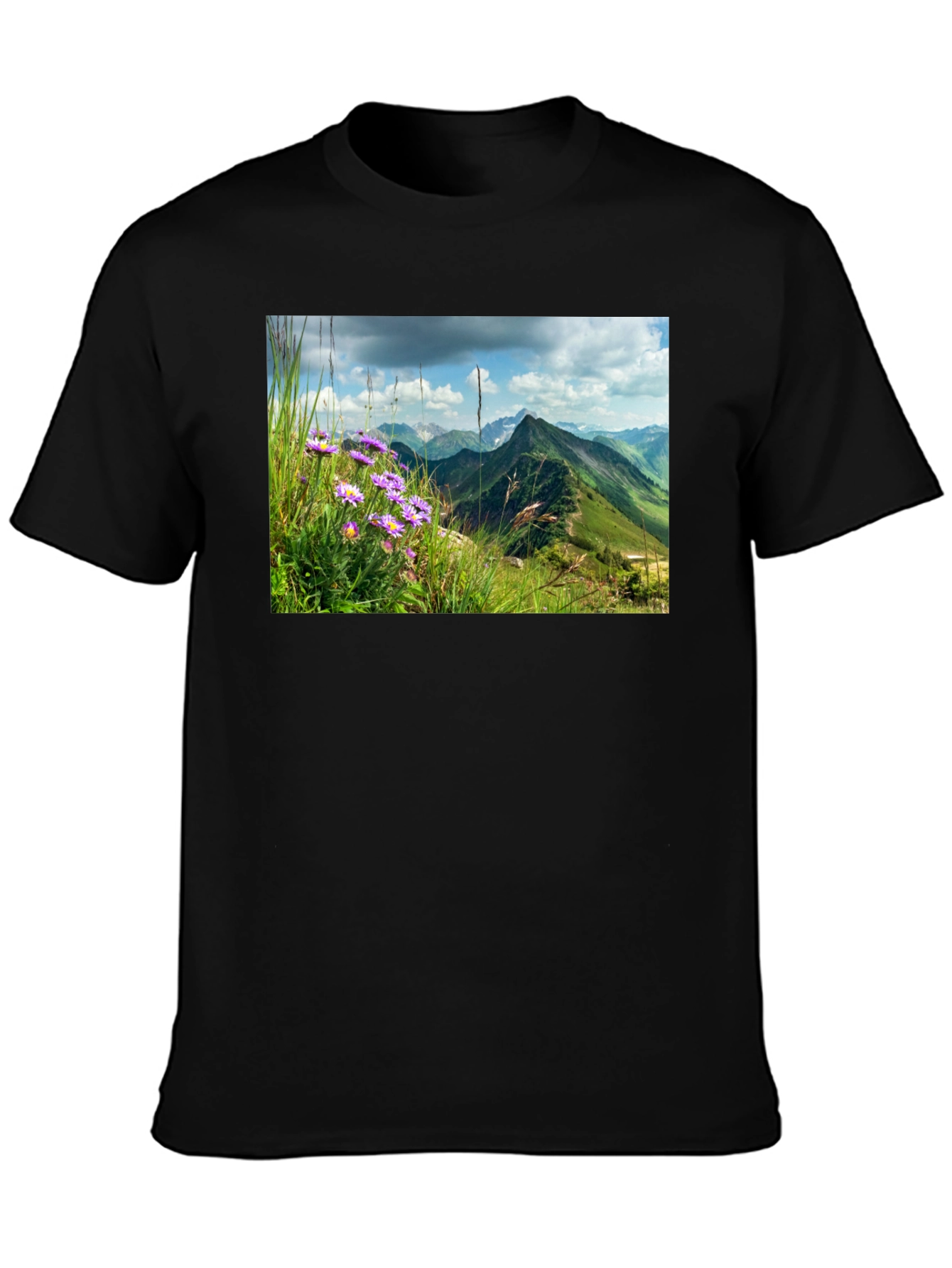 Black Mountain Vista Graphic Tee - Nature Inspired Design view 3