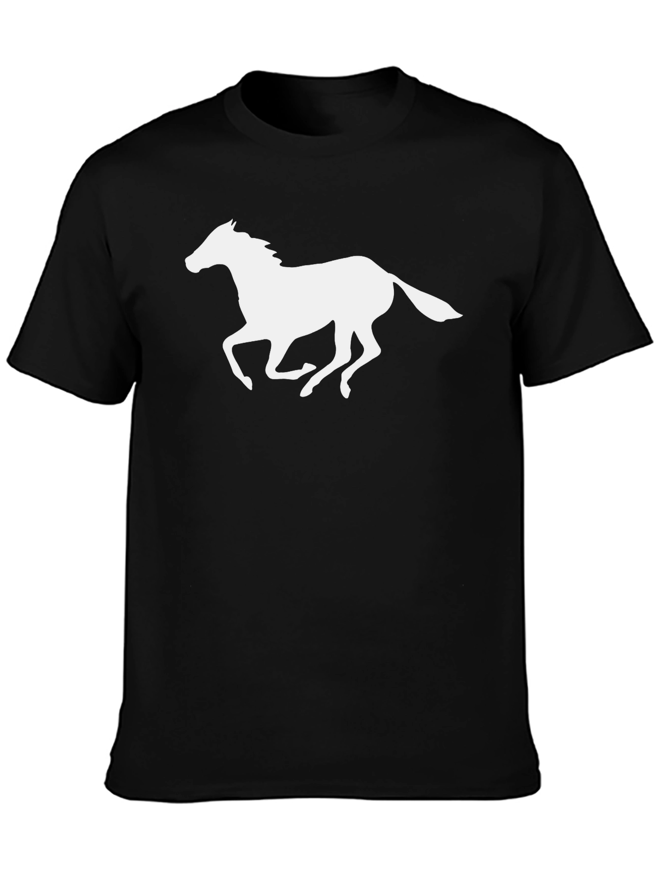 Black Black Horse Silhouette T-Shirt view 3