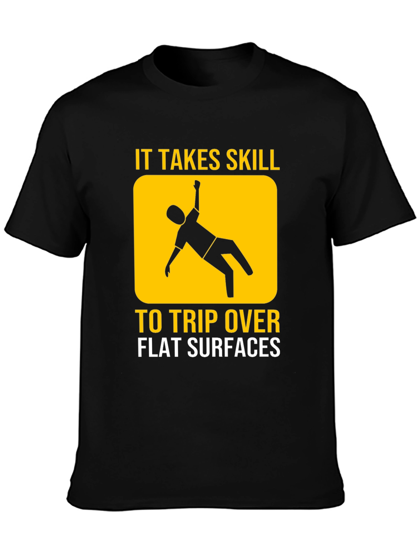Black Funny "It Takes Skill" Graphic T-Shirt view 3