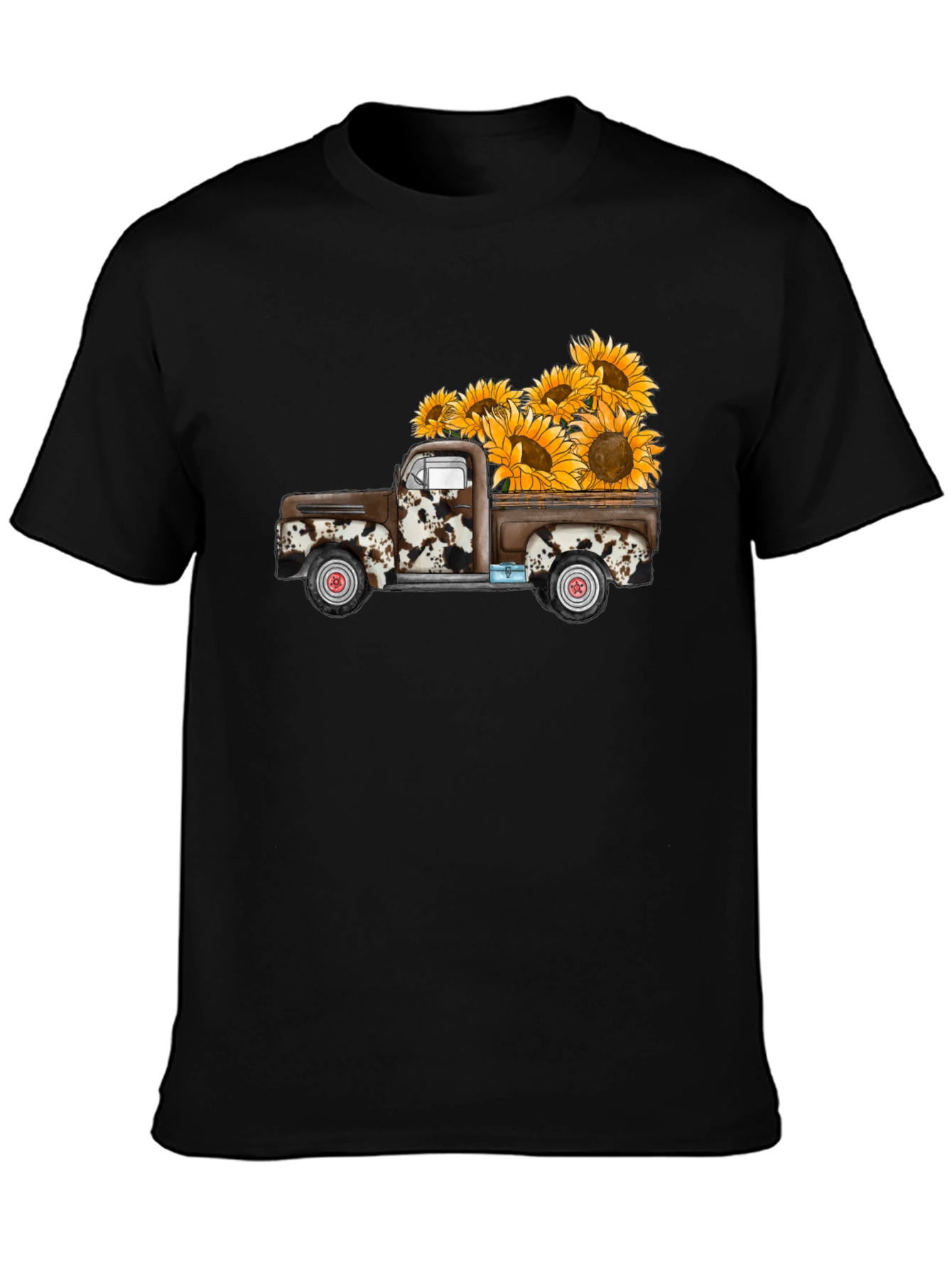 Black Sunflower Truck Graphic Tee - Casual Comfort view 3