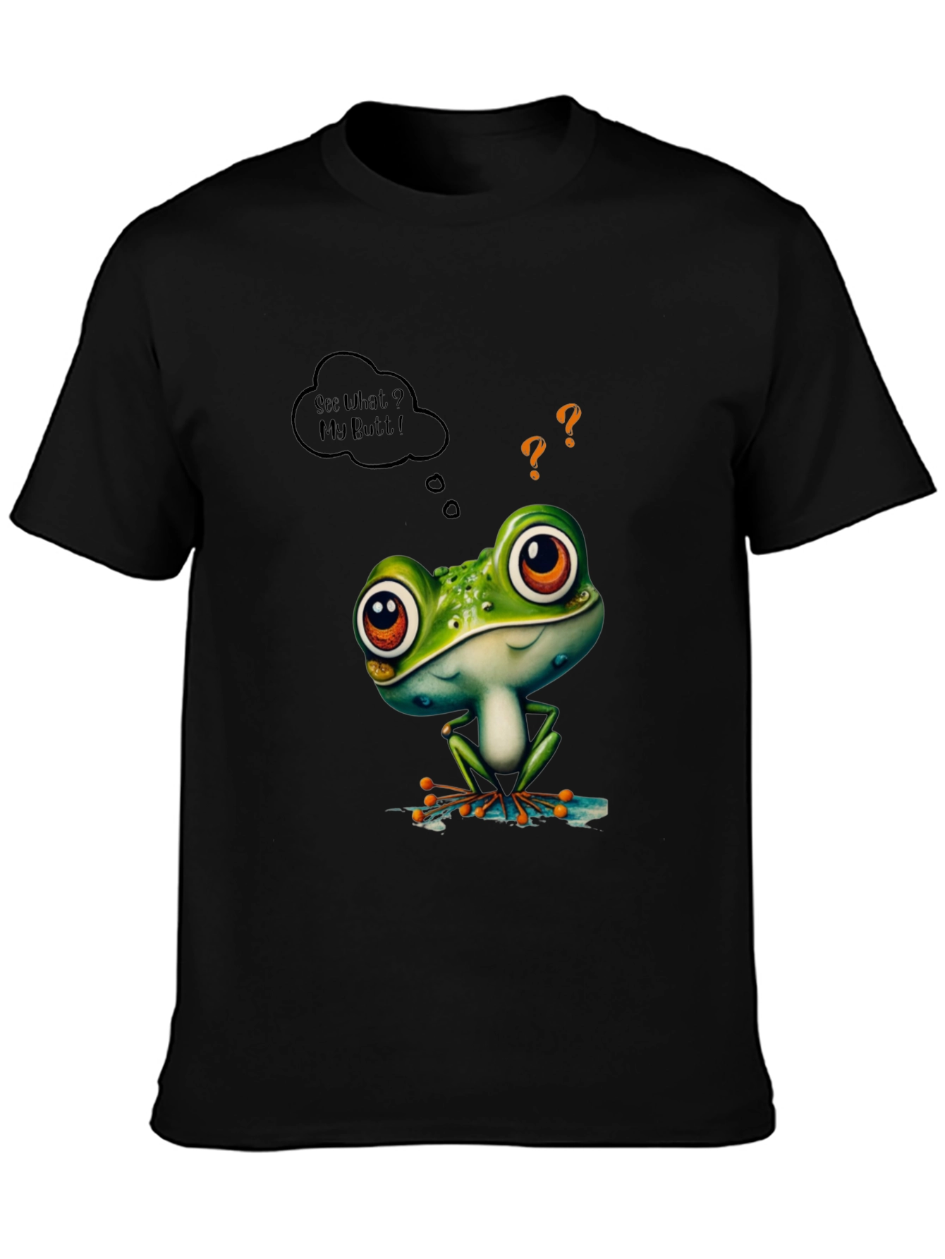 Black Frog Butt T-Shirt view 3