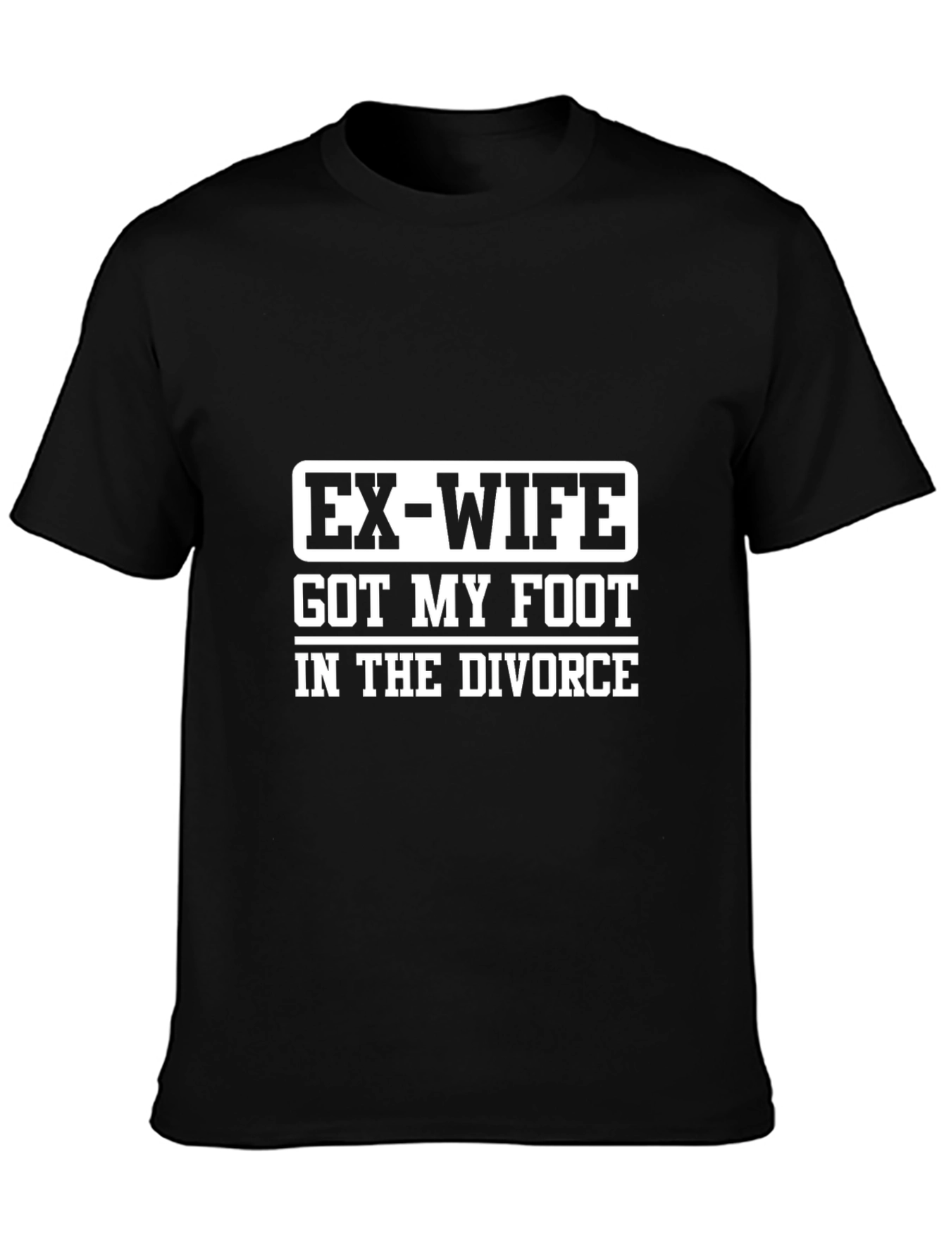 Black Ex-Wife Divorce Funny Graphic T-Shirt view 3