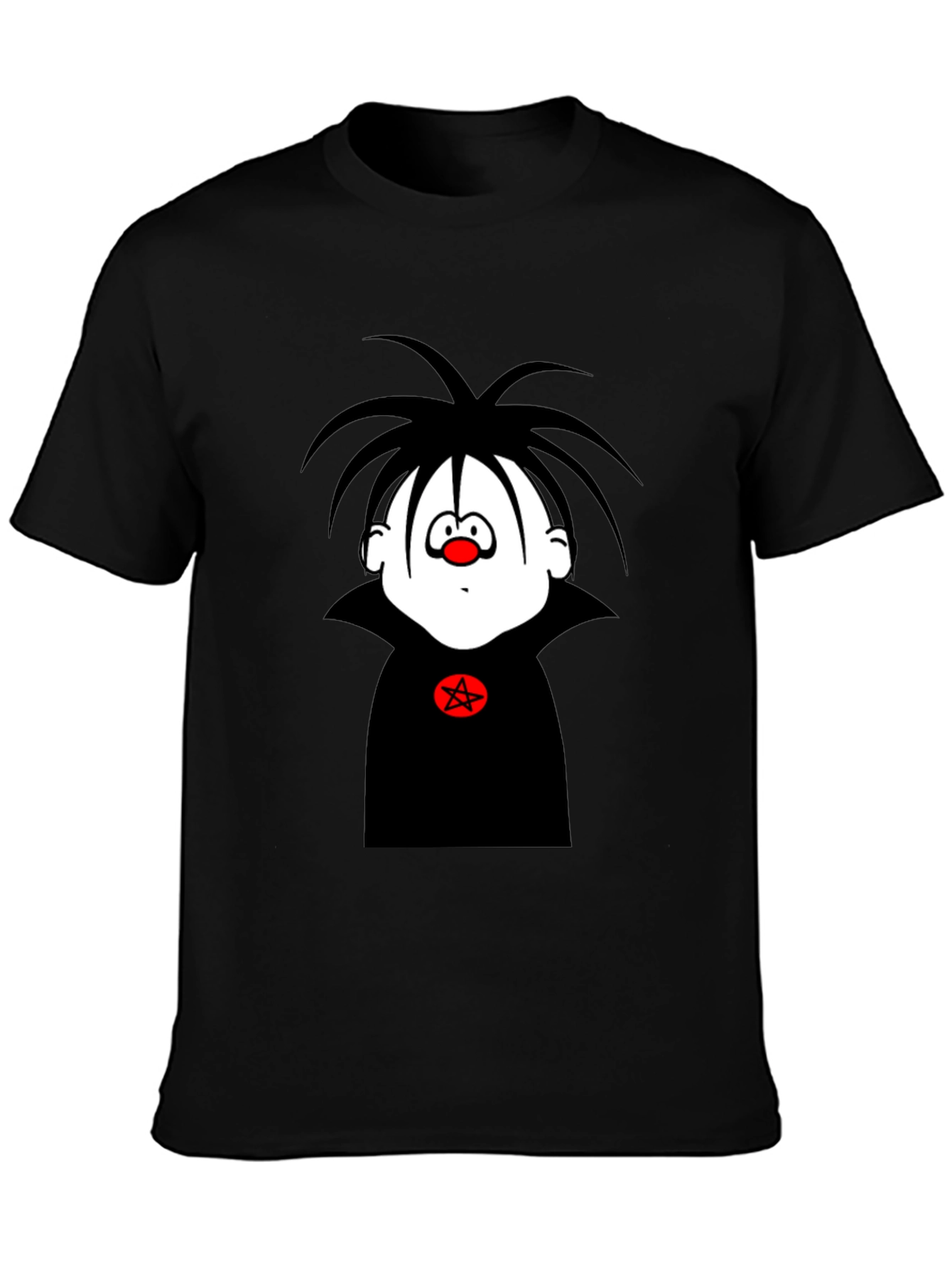 Black Cartoon Vampire T-Shirt - Men's Black Graphic Tee view 3