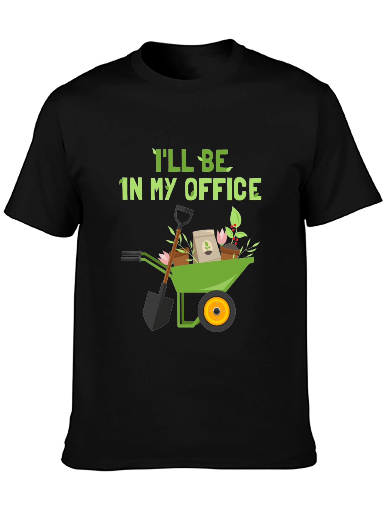 Black Gardener's Office T-Shirt view 3
