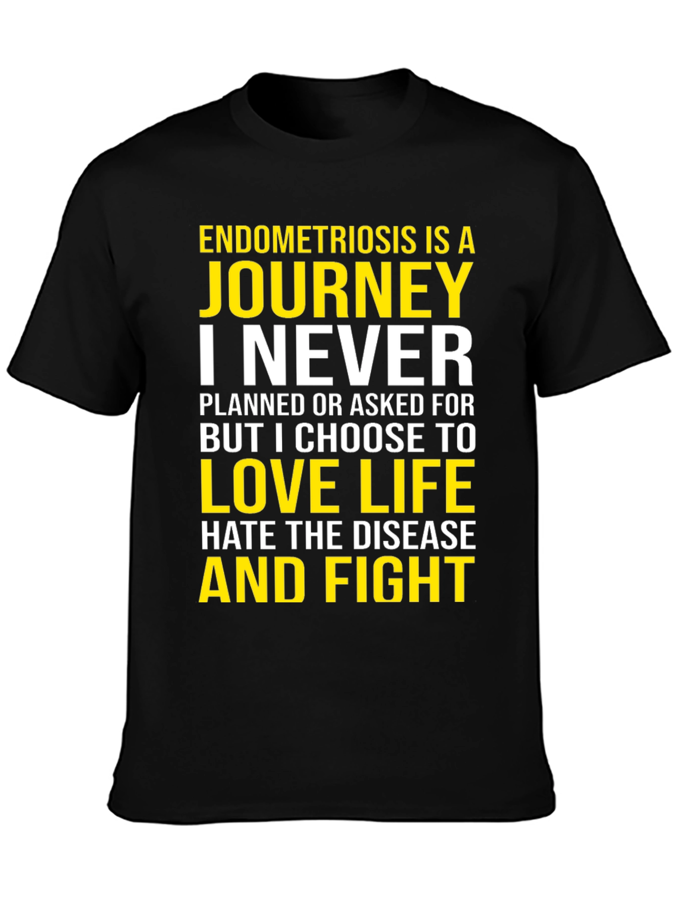 Endometriosis Awareness T-Shirt: Journey, Love, Fight - 3