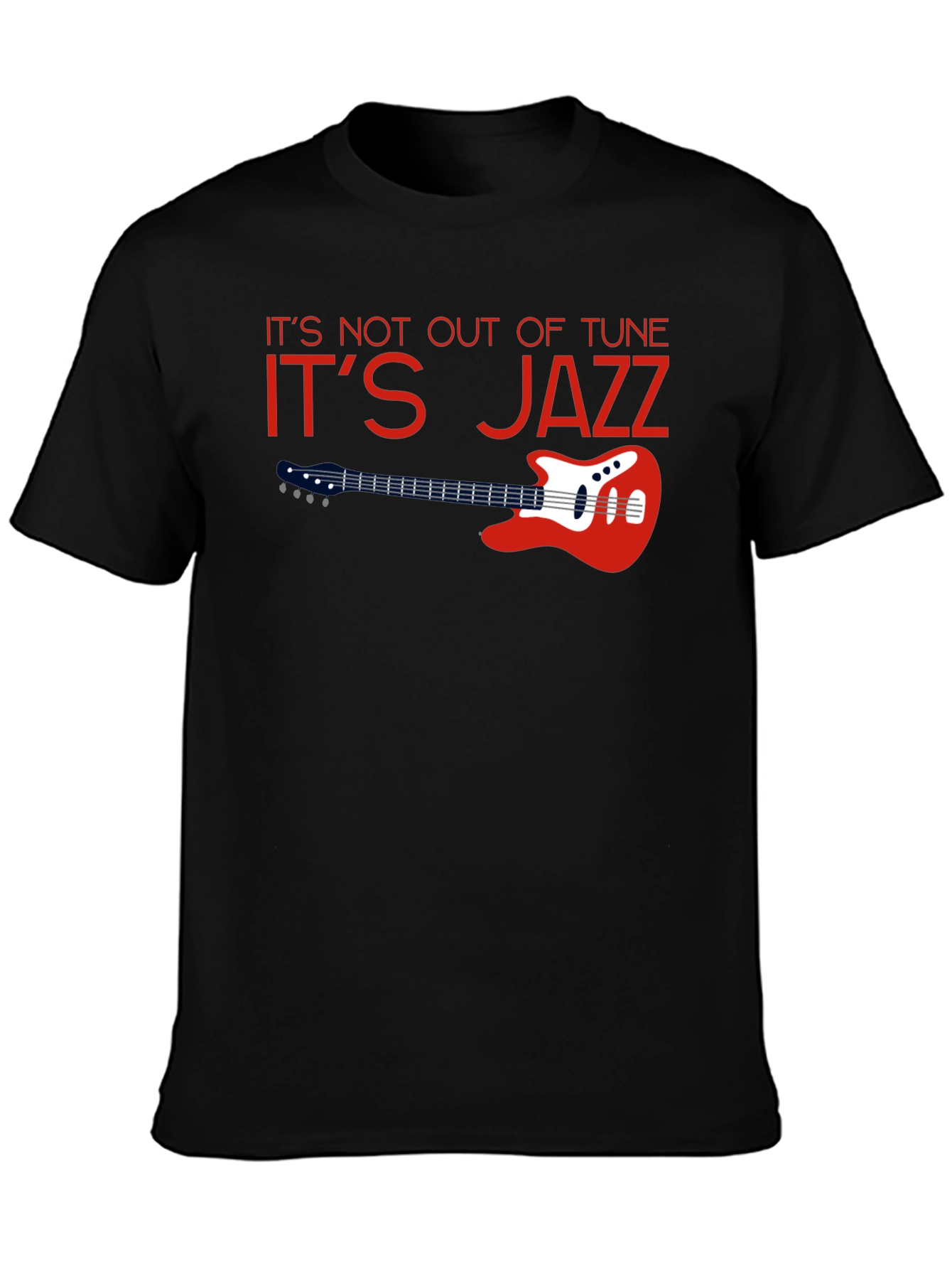 Black It's Jazz T-Shirt - Music Lover's Tee view 3