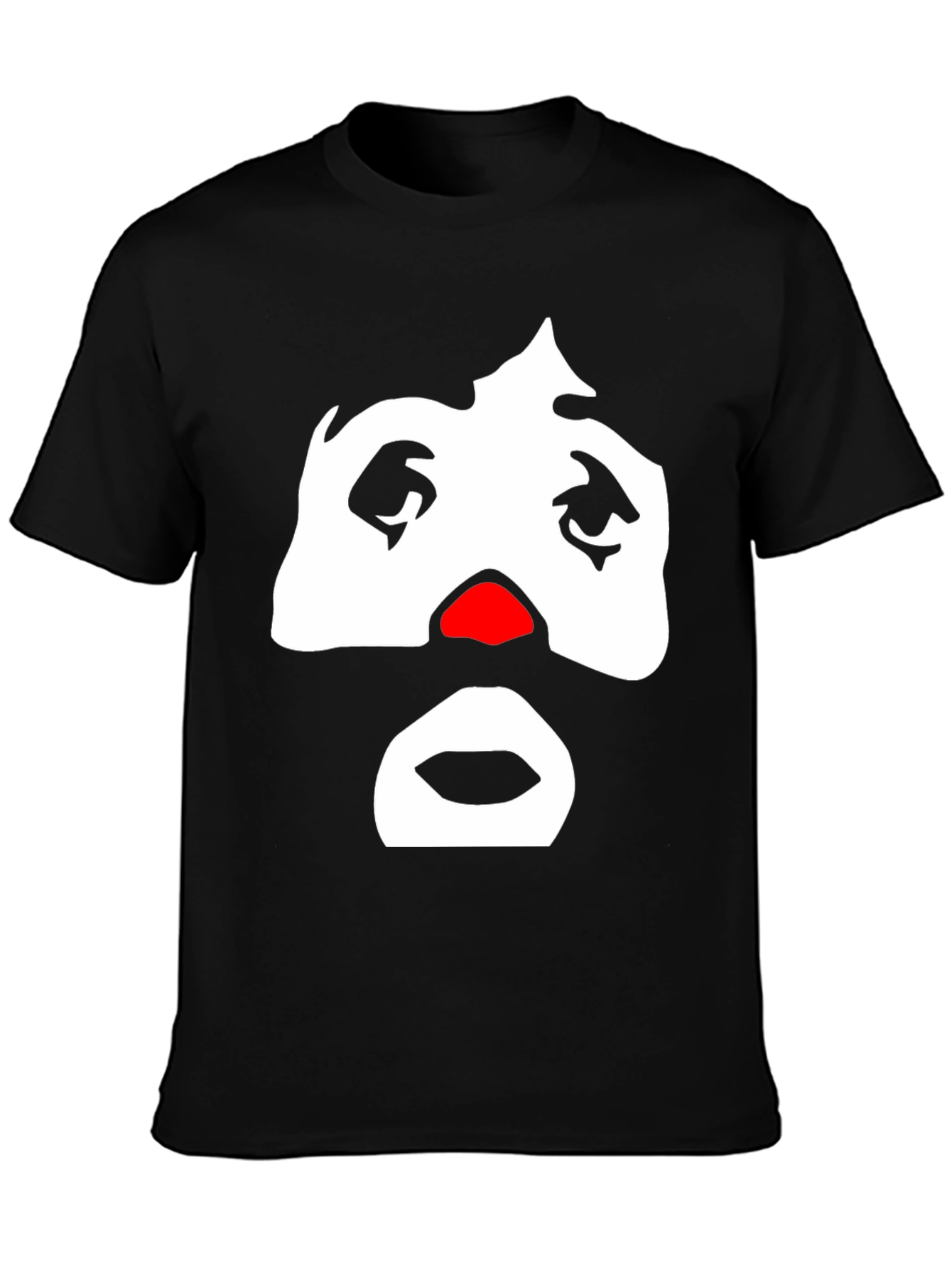 Black Sad Clown Graphic Tee - Men's Black T-Shirt view 3