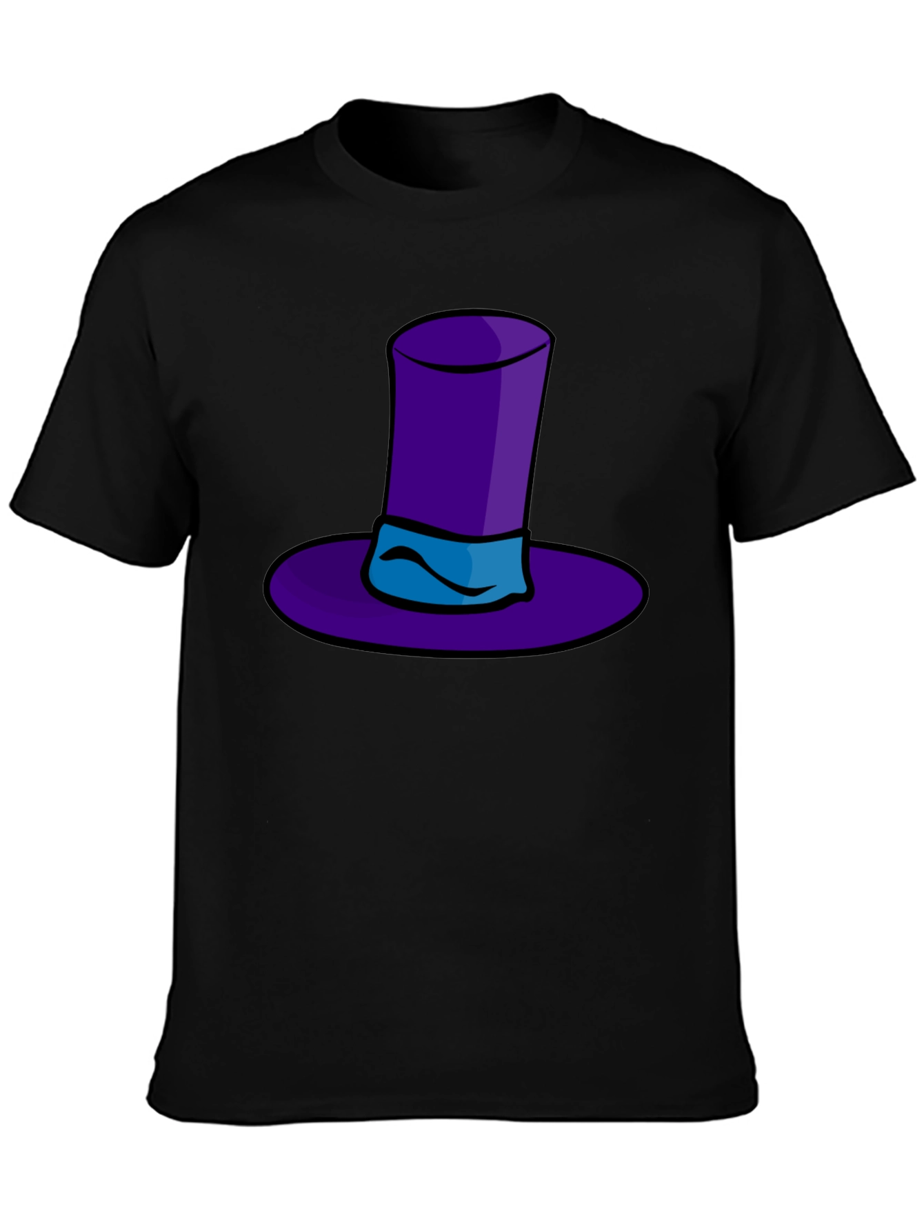Whimsical Purple Hat Graphic Tee - Quirky Style - 3