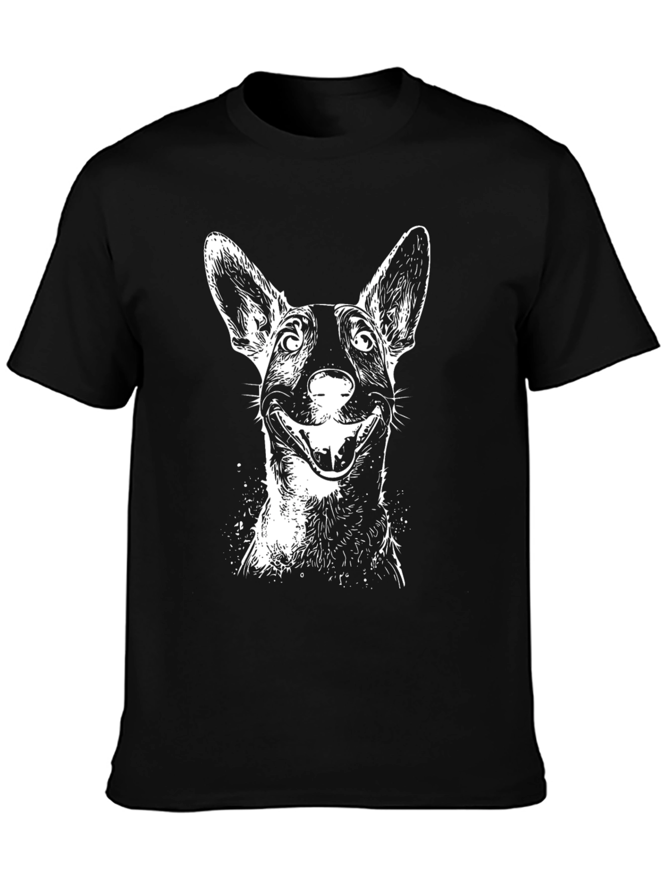 Black Dog Graphic Black T-Shirt - Unique Animal Design view 3