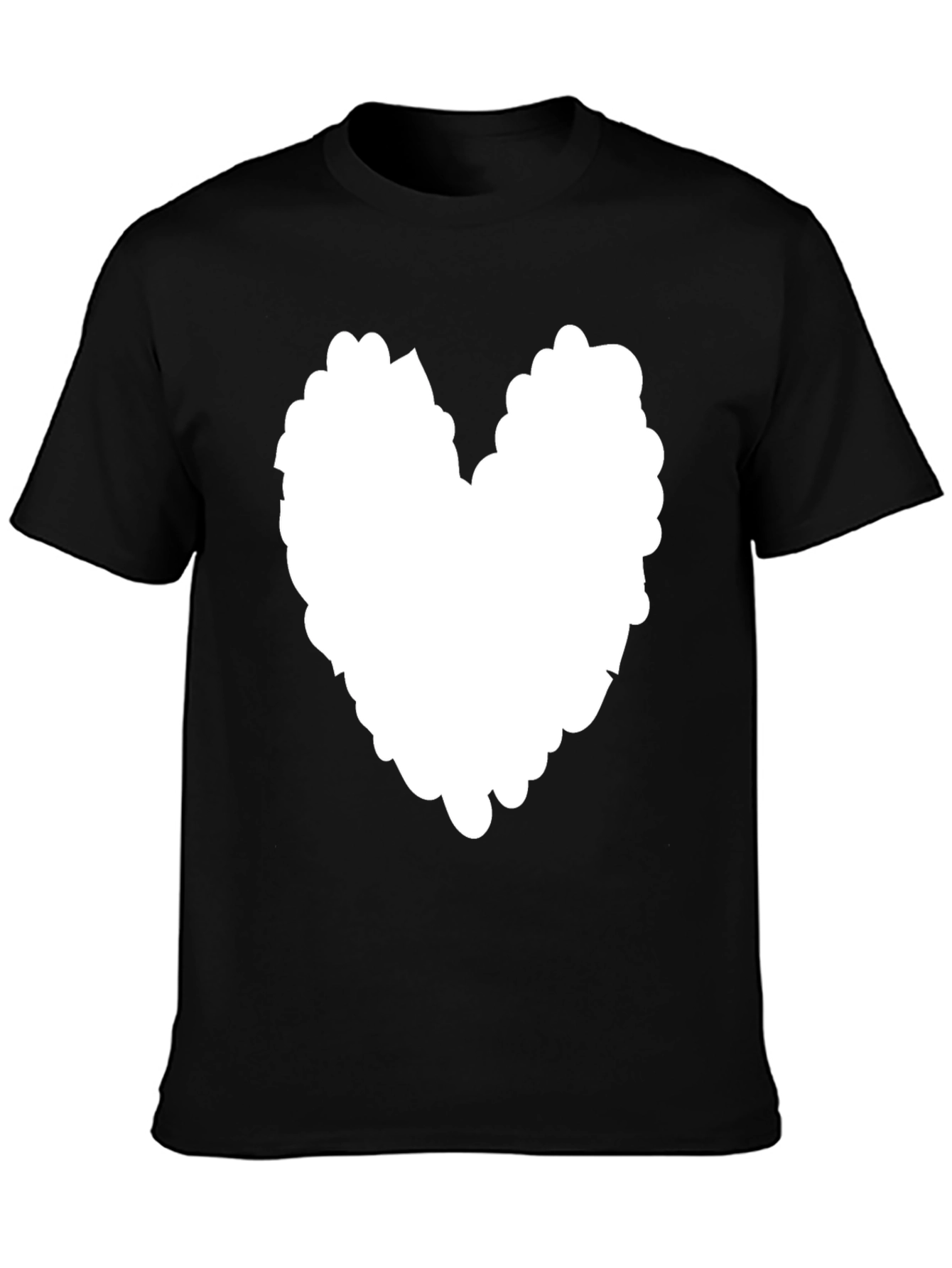 Black Heart Graphic Tee - Stylish Black Cotton T-Shirt view 3