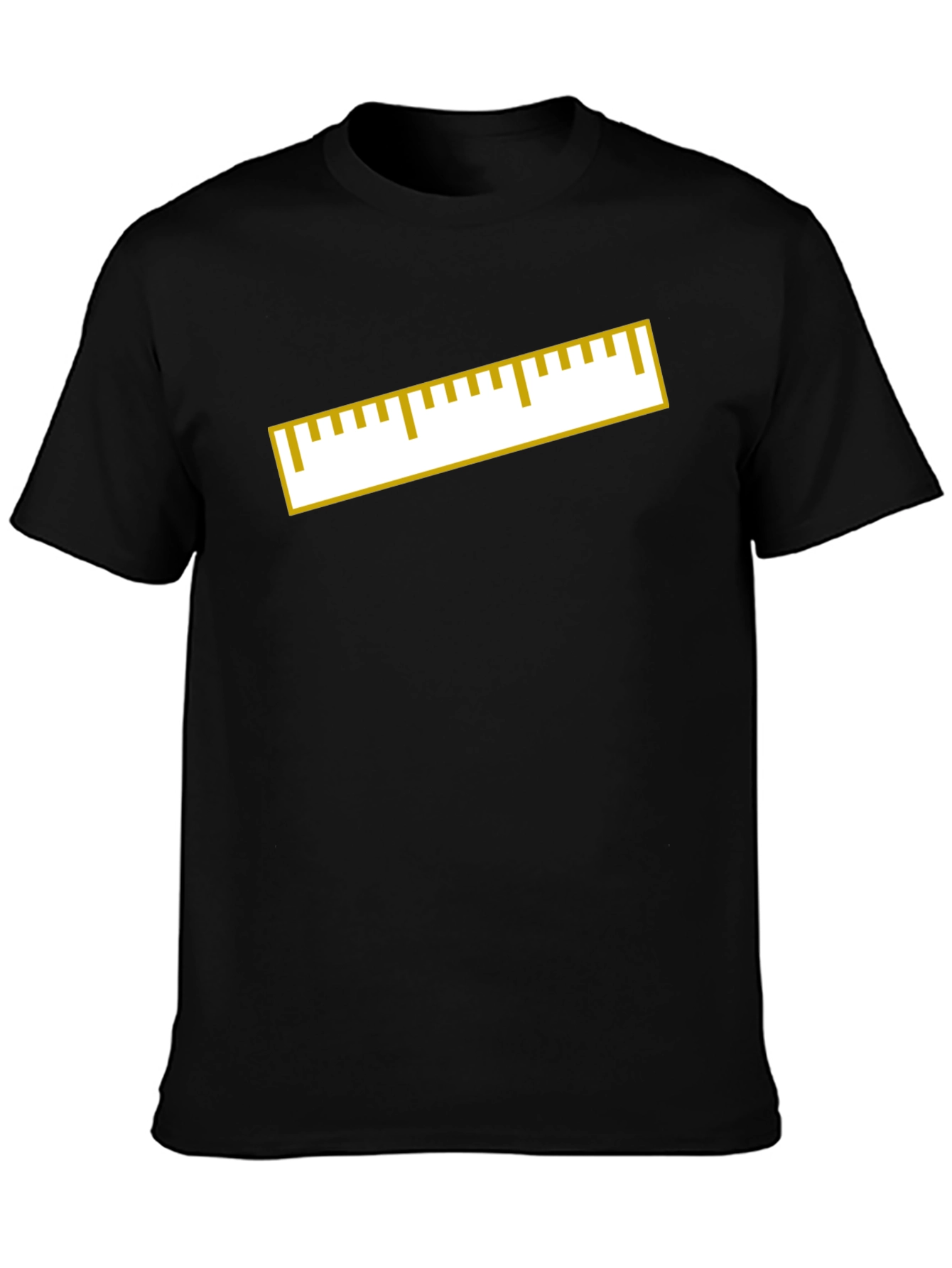 Black Ruler Graphic T-Shirt - Mens Black Tee view 3