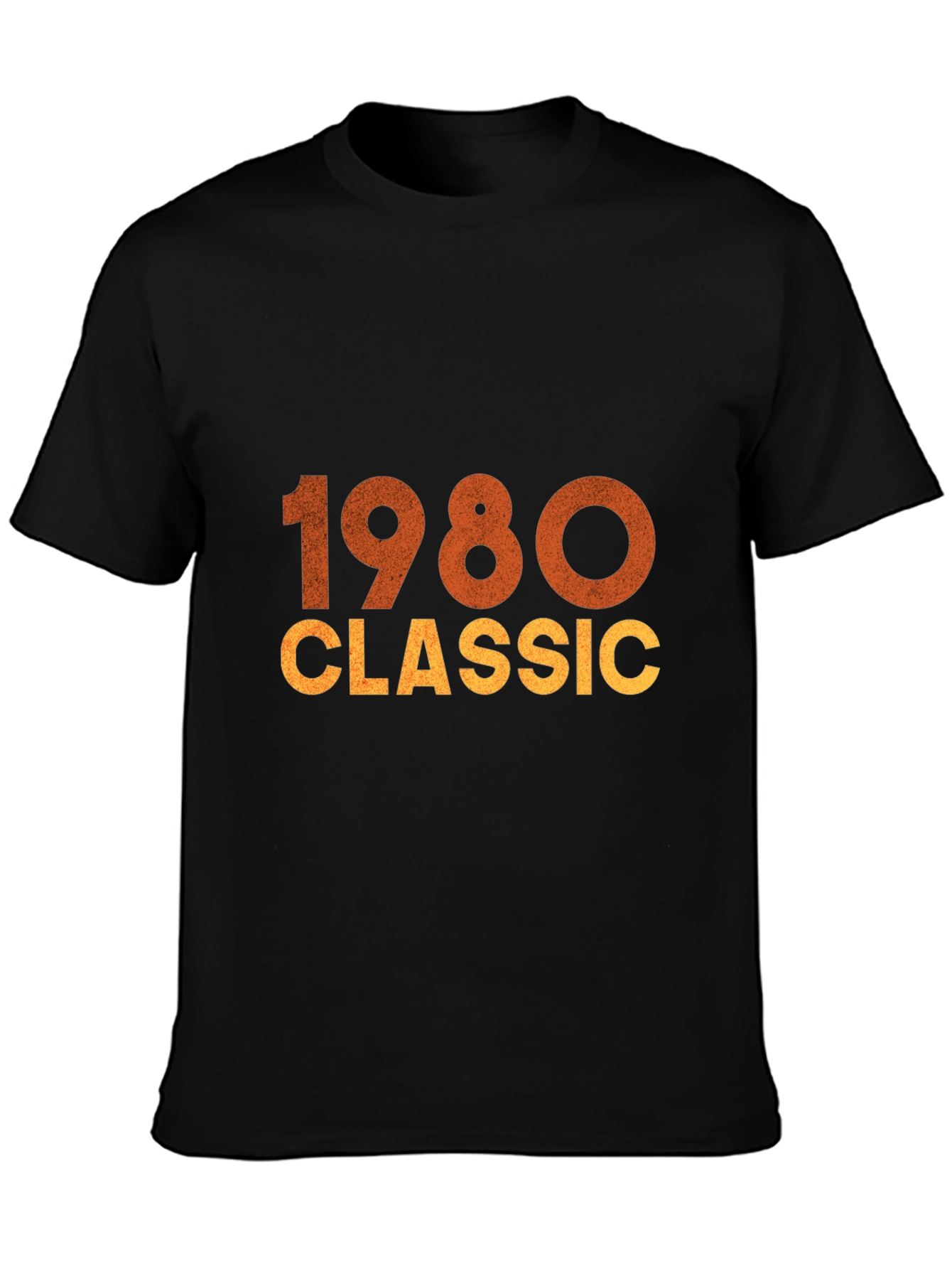 Black 1980 Classic Graphic Tee - Vintage Style view 3