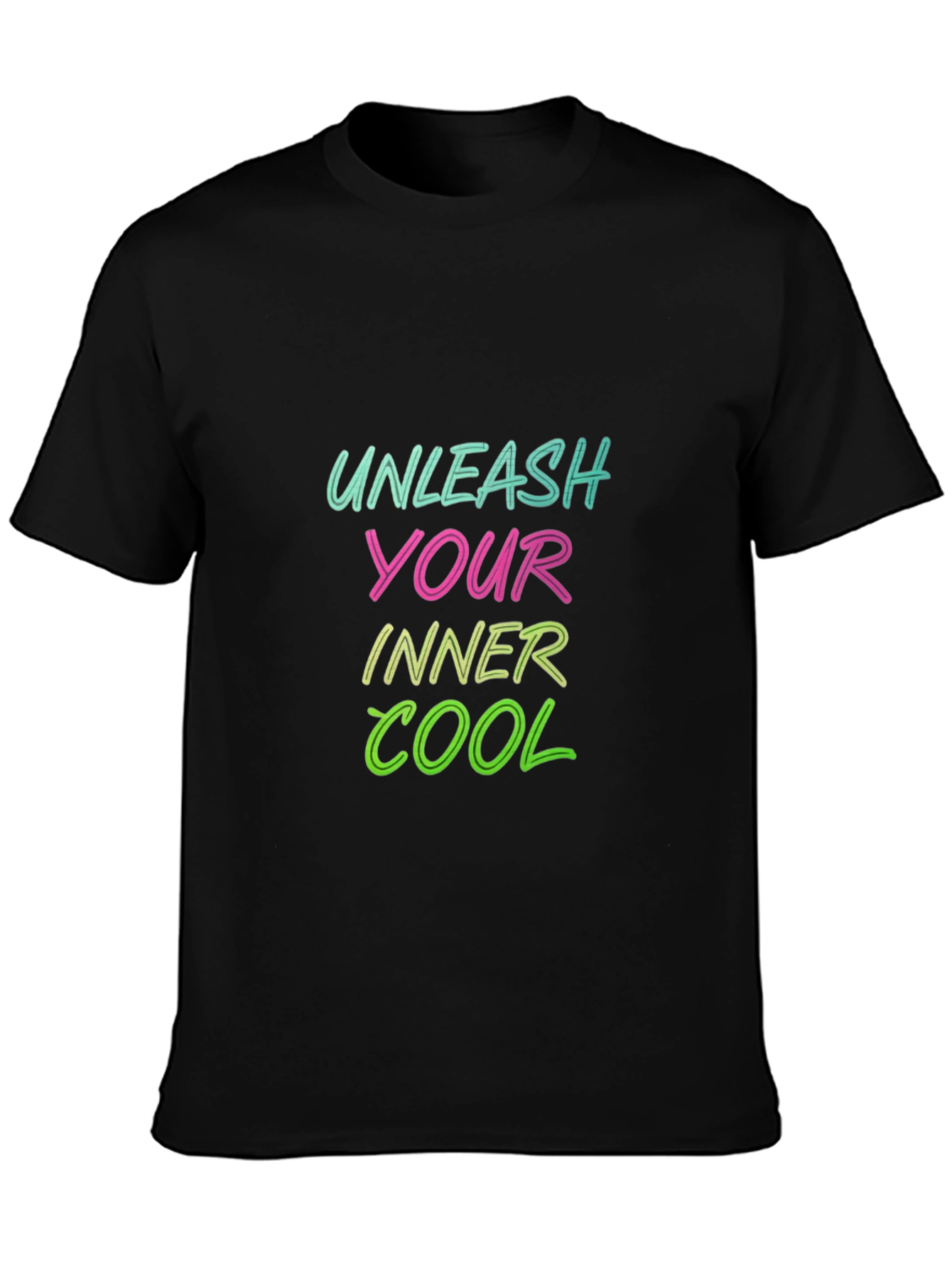 Black Unleash Your Inner Cool Graphic Tee - Black view 3