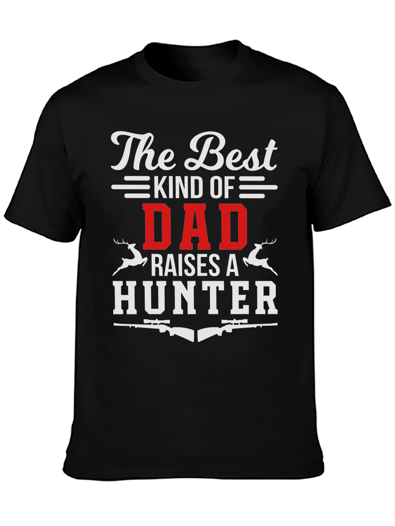 Black The Best Kind of Dad Hunter T-Shirt view 3