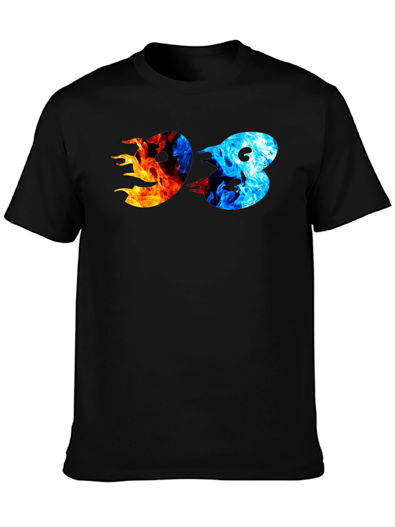 Black Fire and Ice 98 Graphic T-Shirt view 3