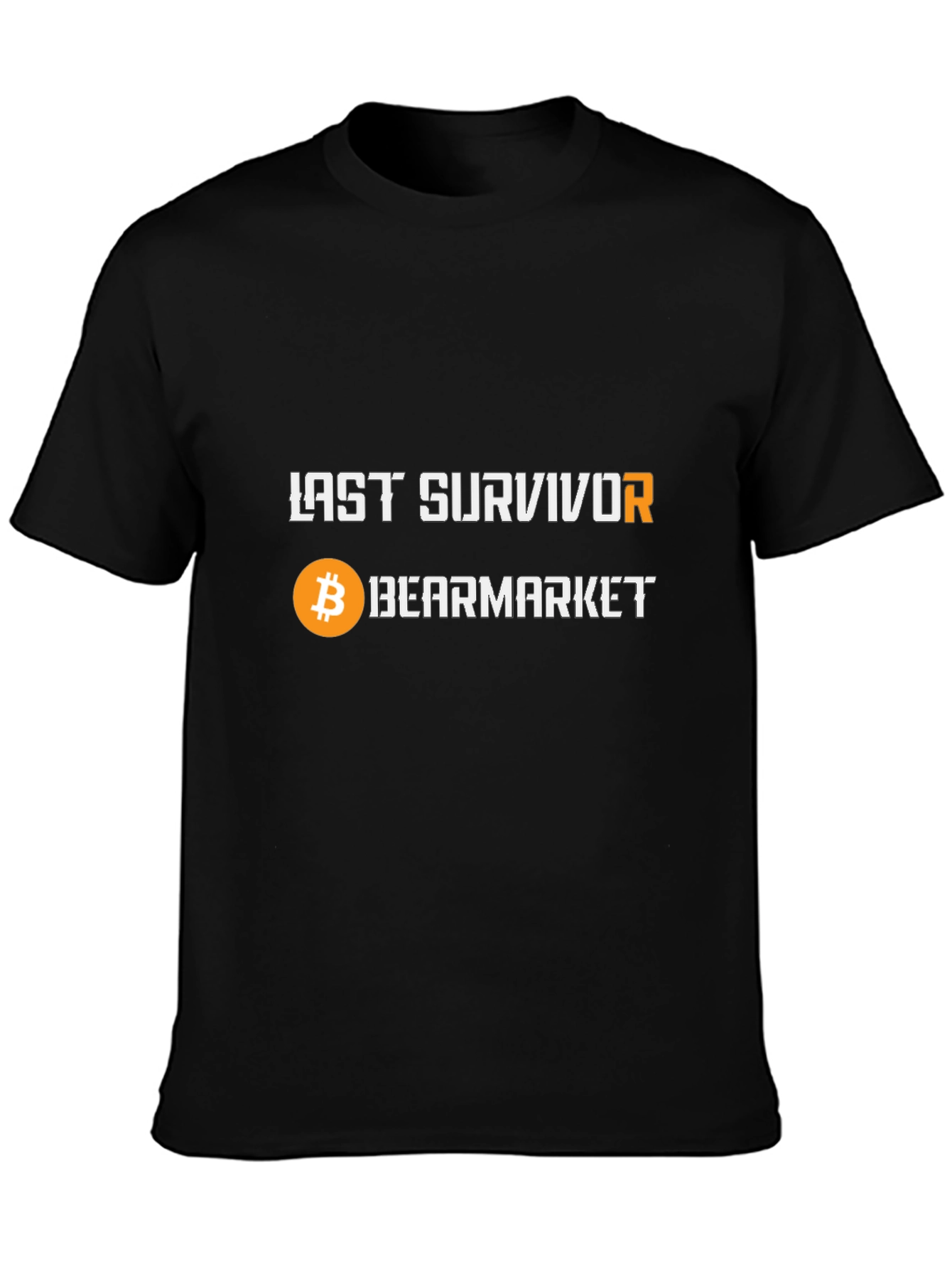 Black Last Survivor Bearmarket Bitcoin Graphic T-Shirt view 3