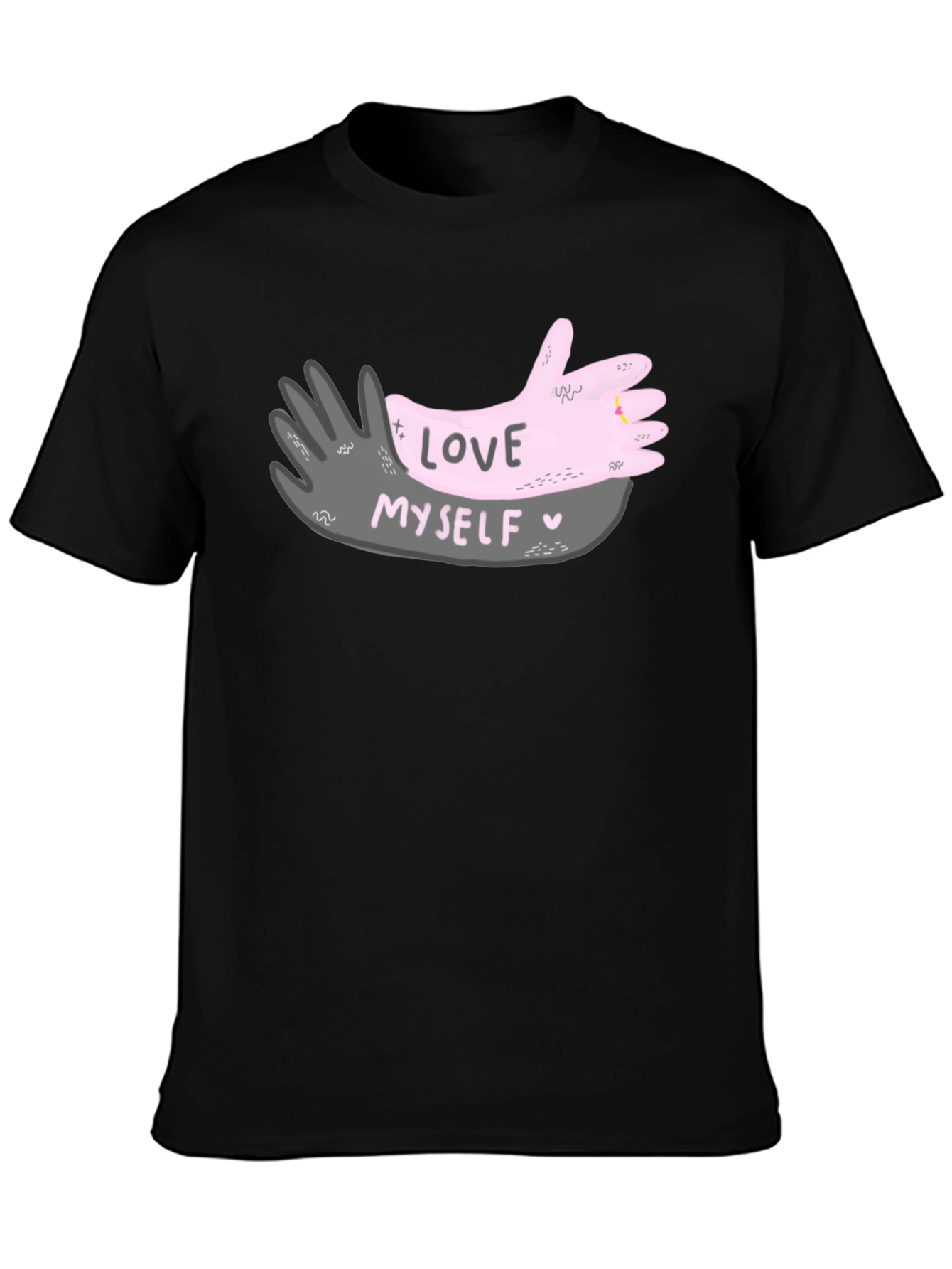 Black Love Myself Graphic T-Shirt view 3