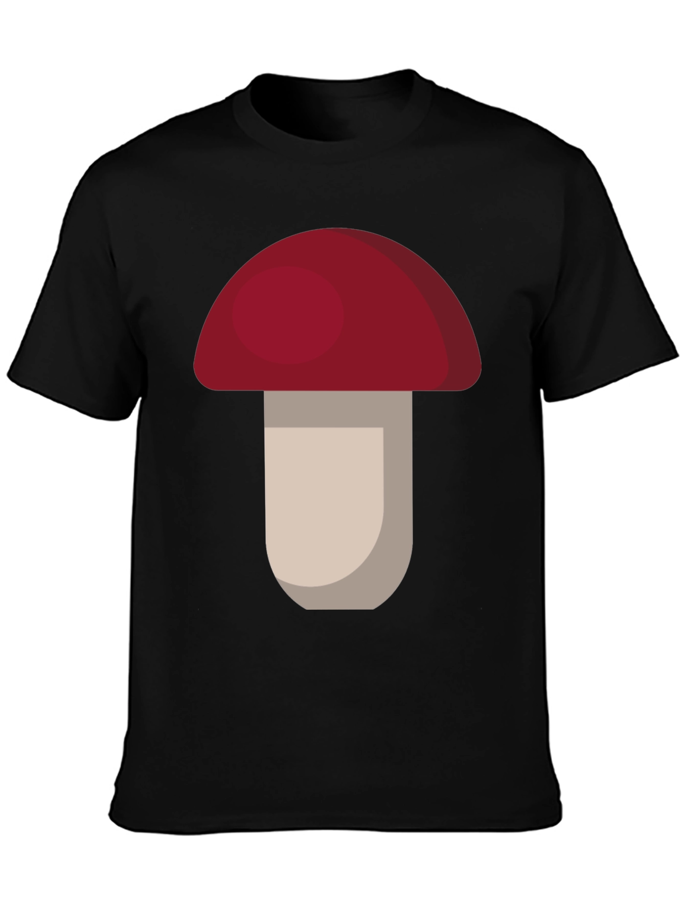 Black Mushroom Graphic Tee - Funky Casual Style view 3