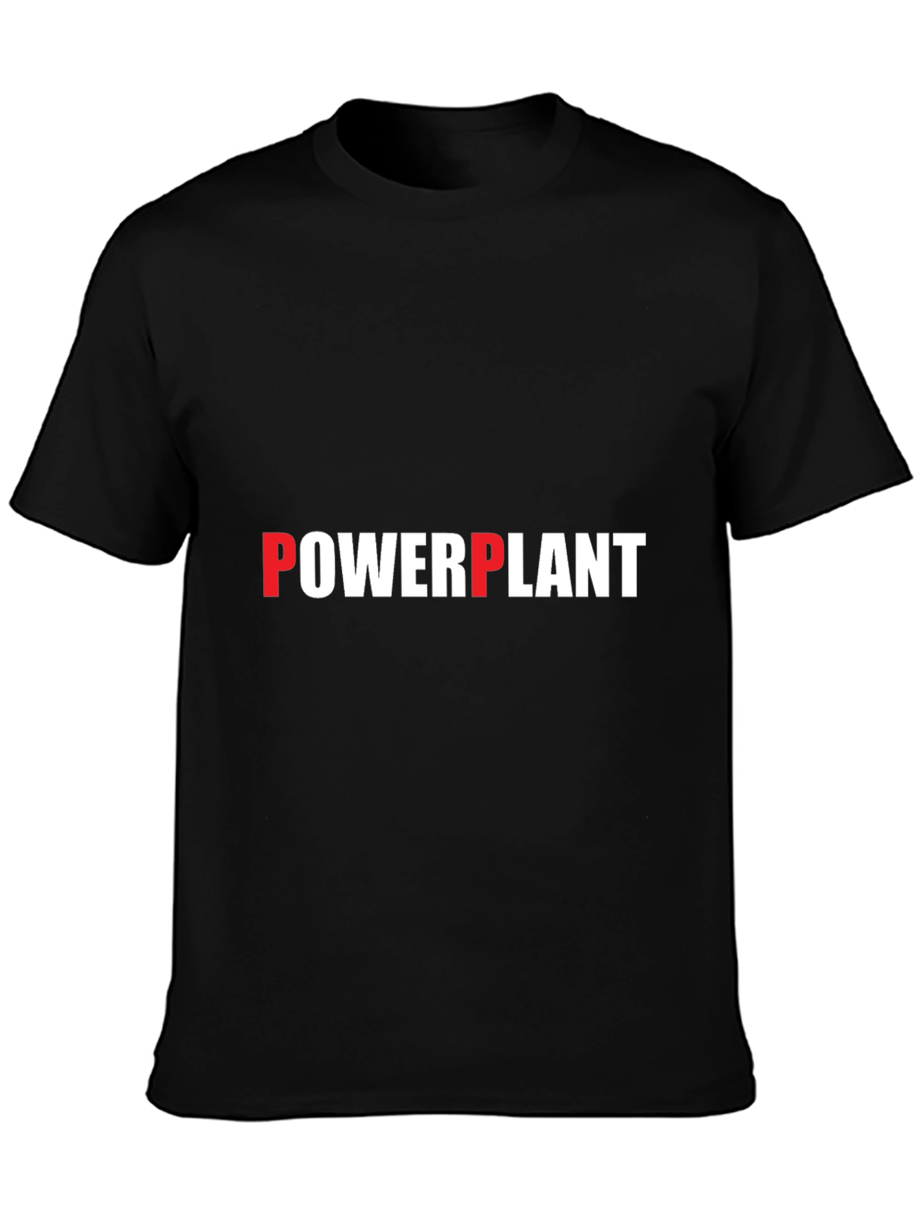Black Powerplant Graphic Tee - Bold Statement T-Shirt view 3